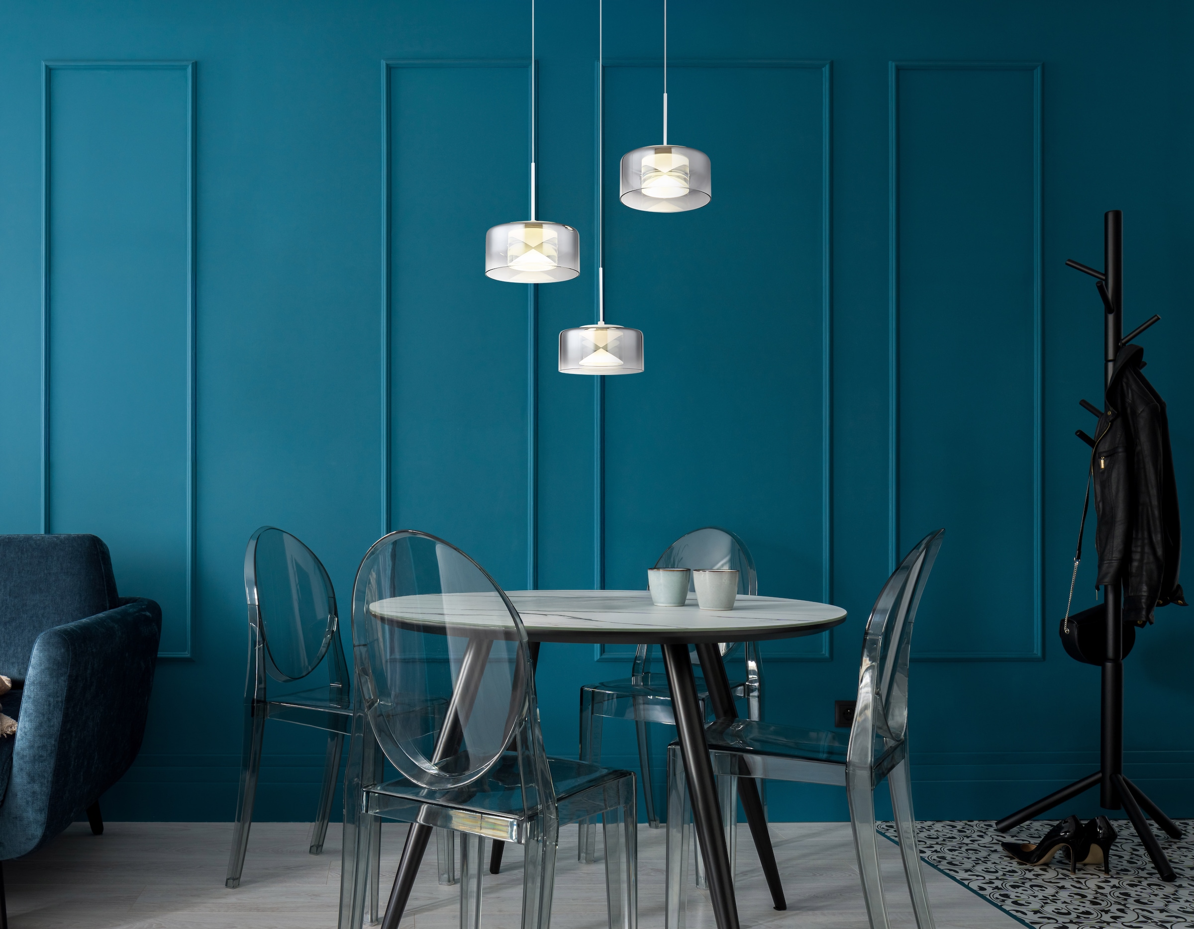 GLOBO LIGHTING Hängeleuchte »BELINDA« LED-Modul 1 Stk. Warmweiß Hängelampe Esszimmer-Leuchte Esstischleuchte Wohnzimmer