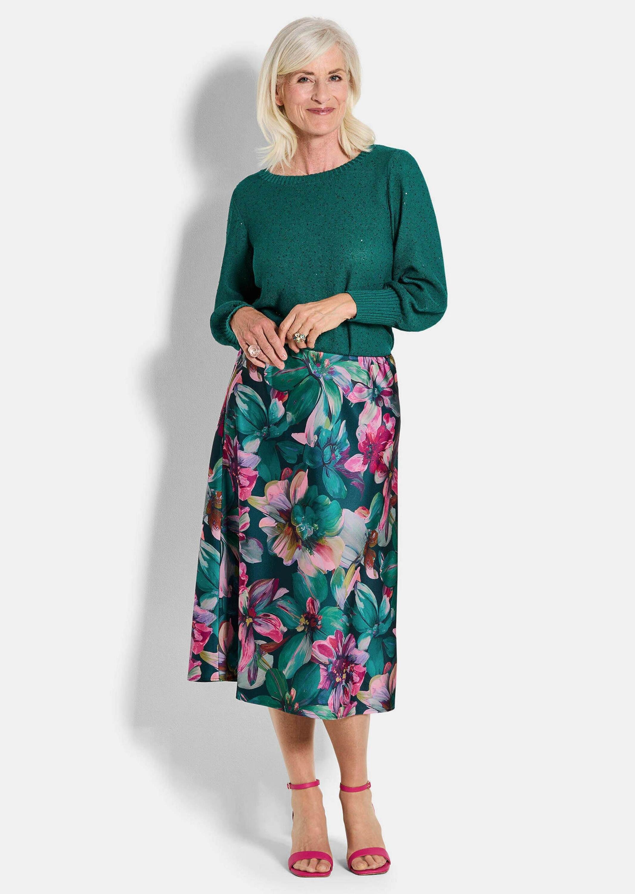 GOLDNER Schlupfrock "Eleganter A-Linienrock, floraler Print" günstig online kaufen