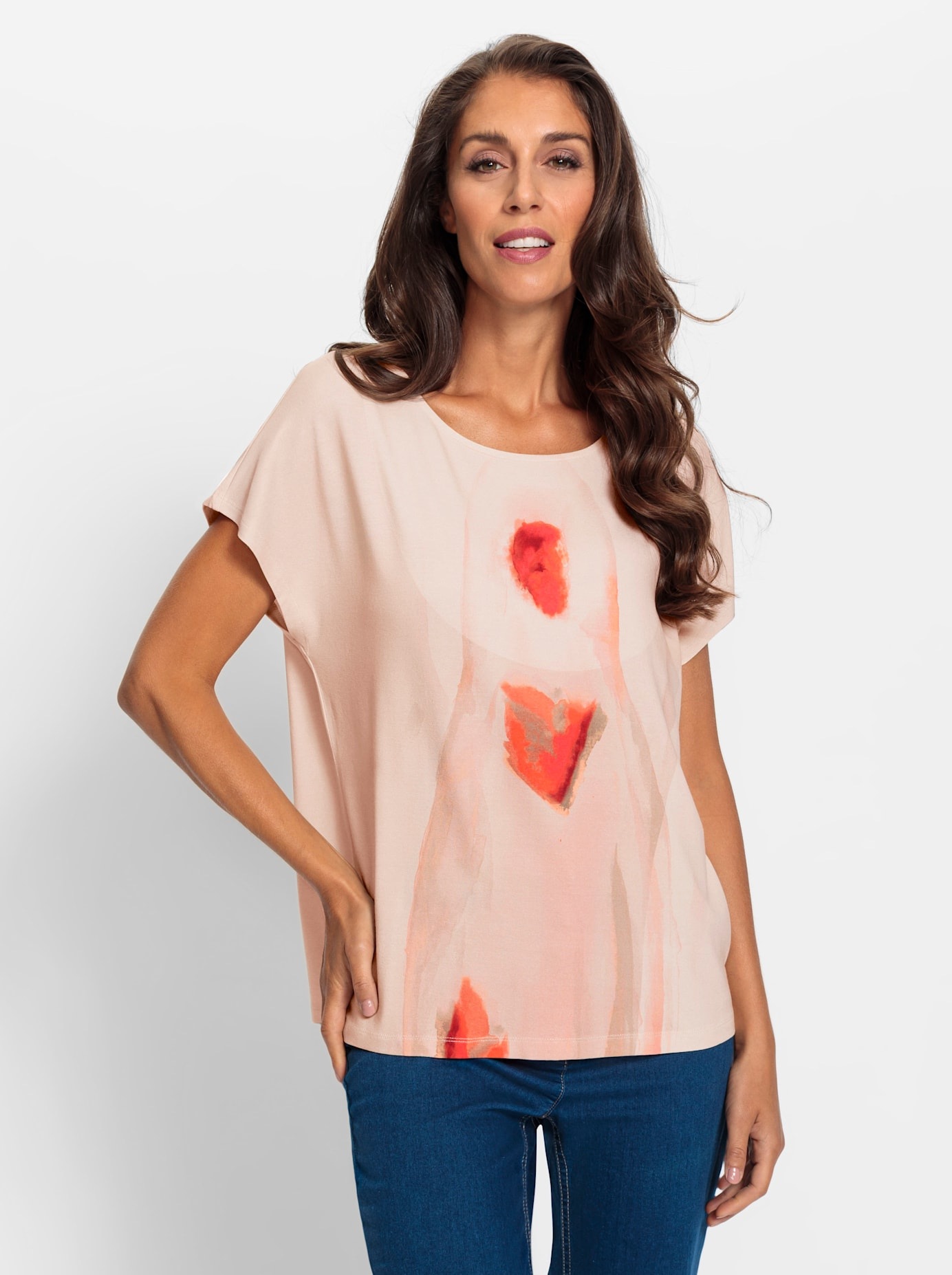 heine Kurzarmshirt "Druck-Shirt" 1 Stk. tlg. günstig online kaufen