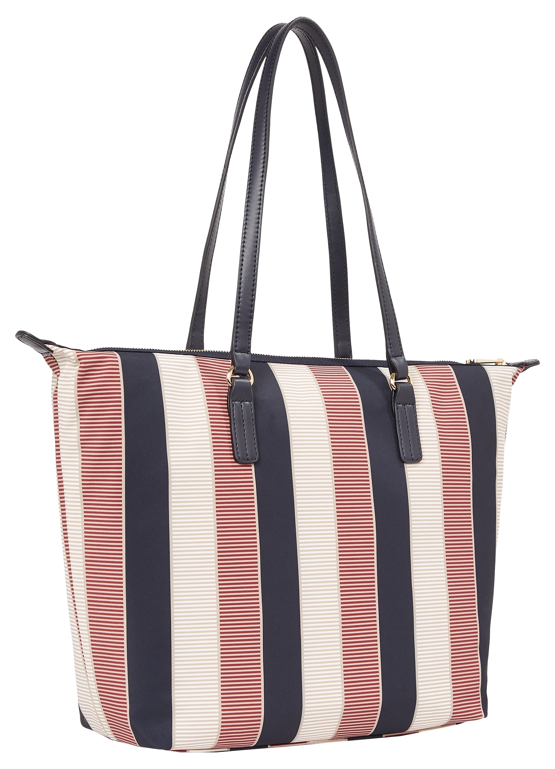 Tommy Hilfiger Shopper »POPPY TOTE STRIPE Tote«, Umhängetasche, Henkeltasche, Schultertasche in gestreiftem Look
