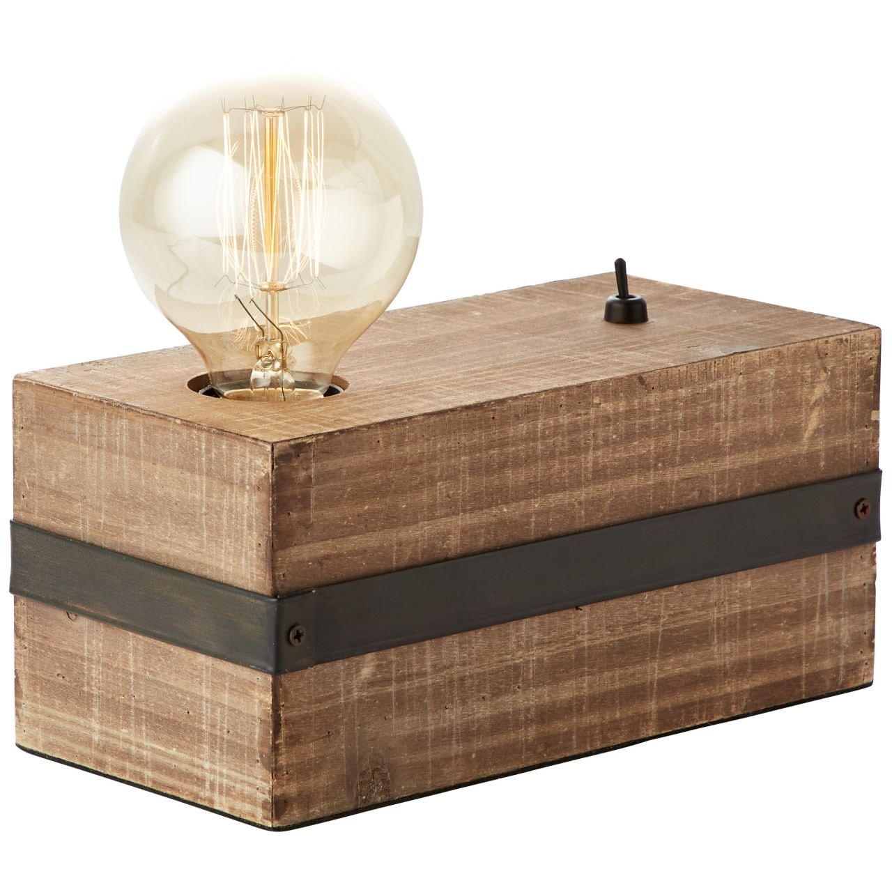 Brilliant Tischleuchte »Woodhill«, 1 flammig, Leuchtmittel E27 | ohne Leuchtmittel, Tischlampe antik/schwarz