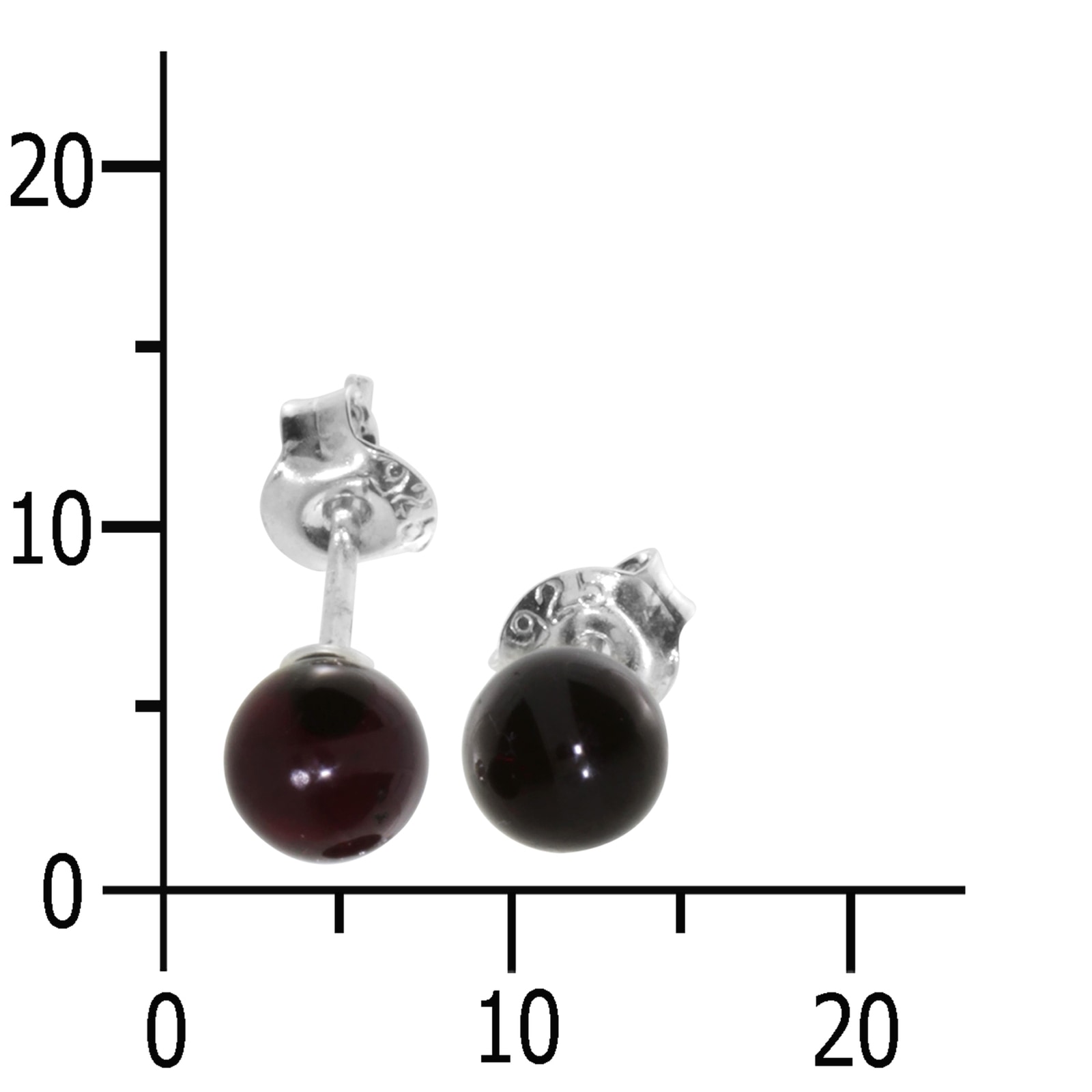 OSTSEE-SCHMUCK Paar Ohrstecker »- Klassisch 6 mm - Silber 925/000 - Bernstein«