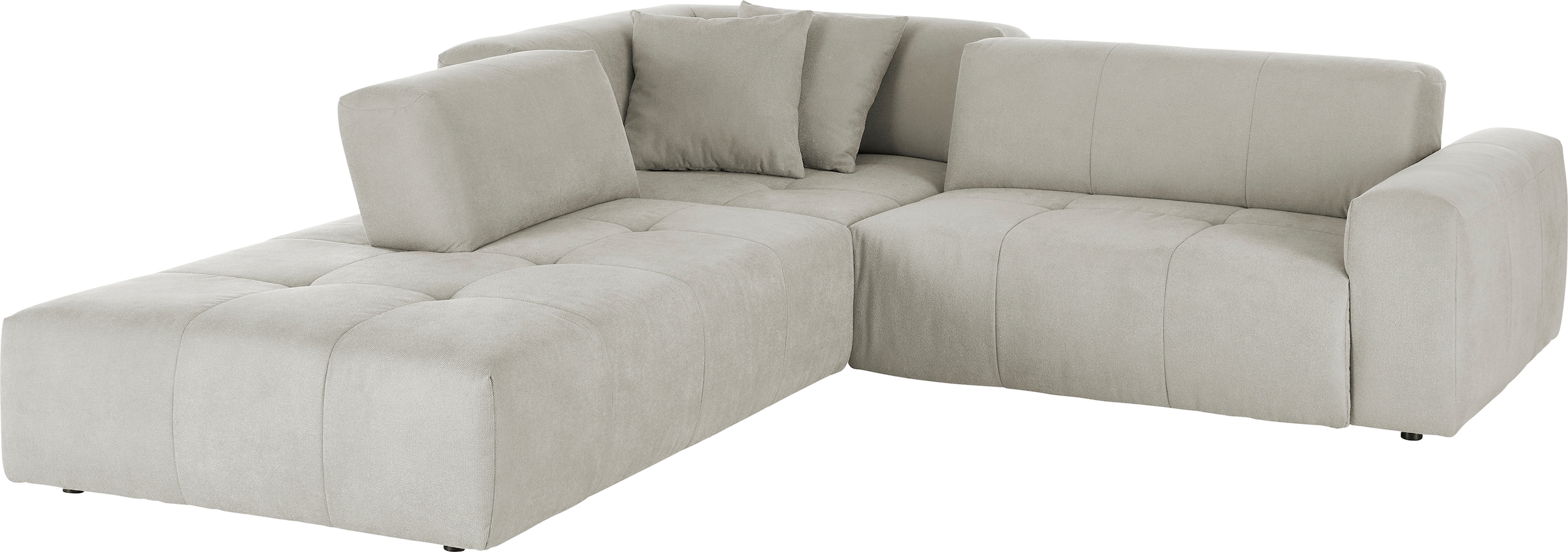 3C Candy Ecksofa »Yoshy Komfortsofa, bequem und modern, hochwertige Verarbeitungsdetails«, Zwei verschiedene Sitztiefen durch verstellbare Rückenlehne, L-Form