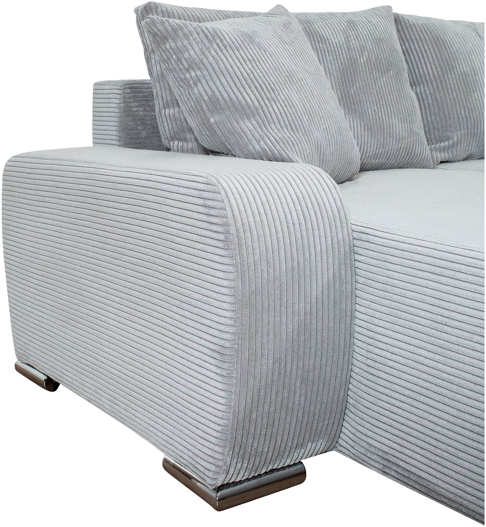 COLLECTION AB Wohnlandschaft »Paola U-Form«, mit Schlaffunktion, Stauraum, Zierkissen und Bonnellfederkern, Cord