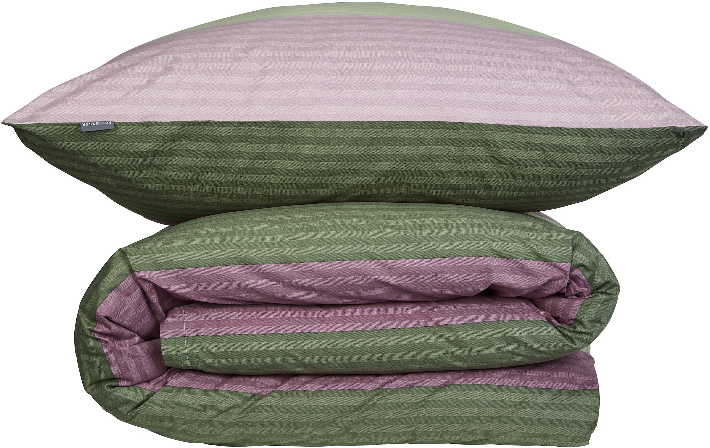 Schiesser Wendebettwäsche »Vendi aus weicher Baumwolle mit lebhaften Streifen« 2 Stk. tlg. Made in Green