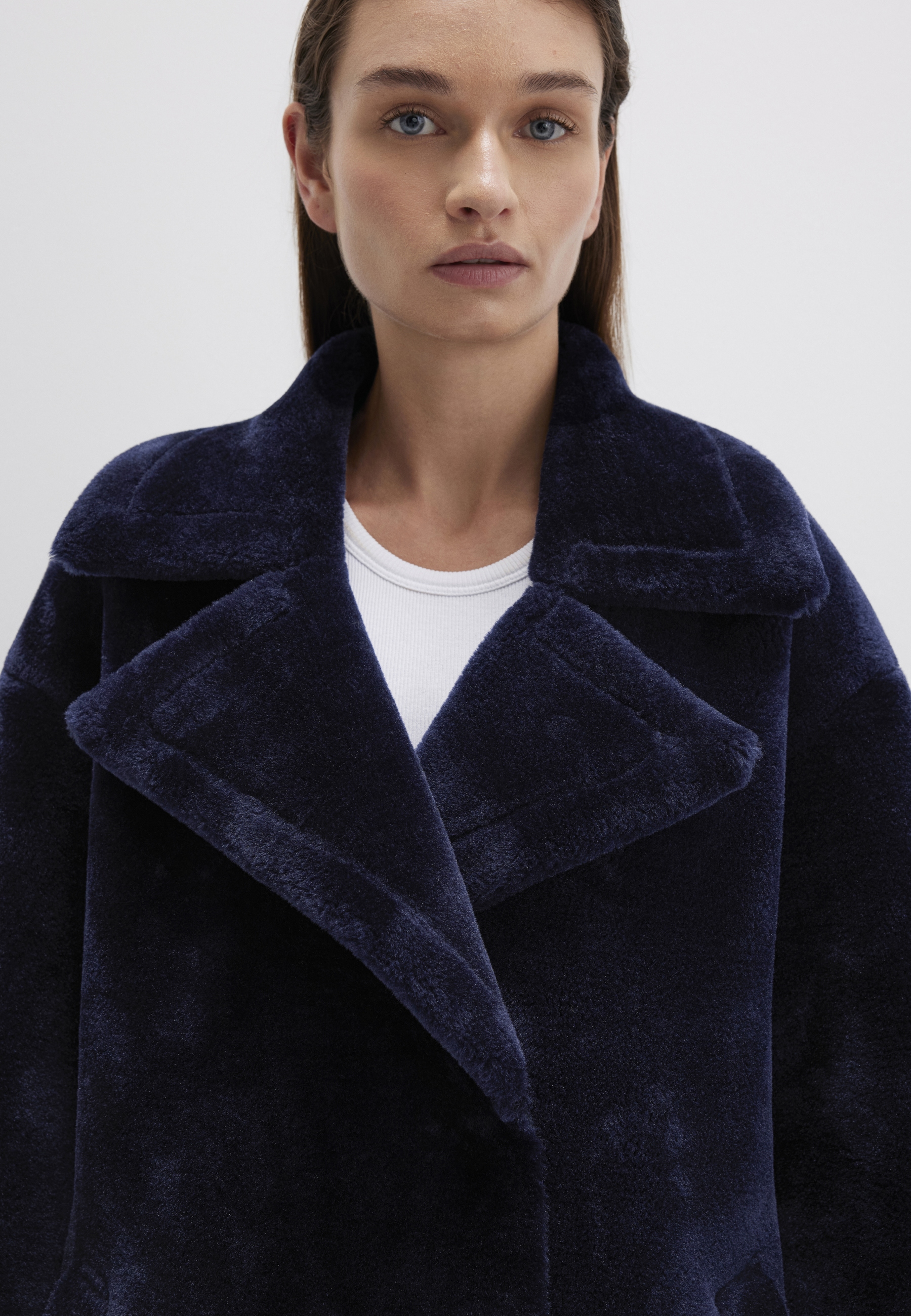 Mavi Parka »WOVEN LONG JACKET«, Kunstfell Mantel