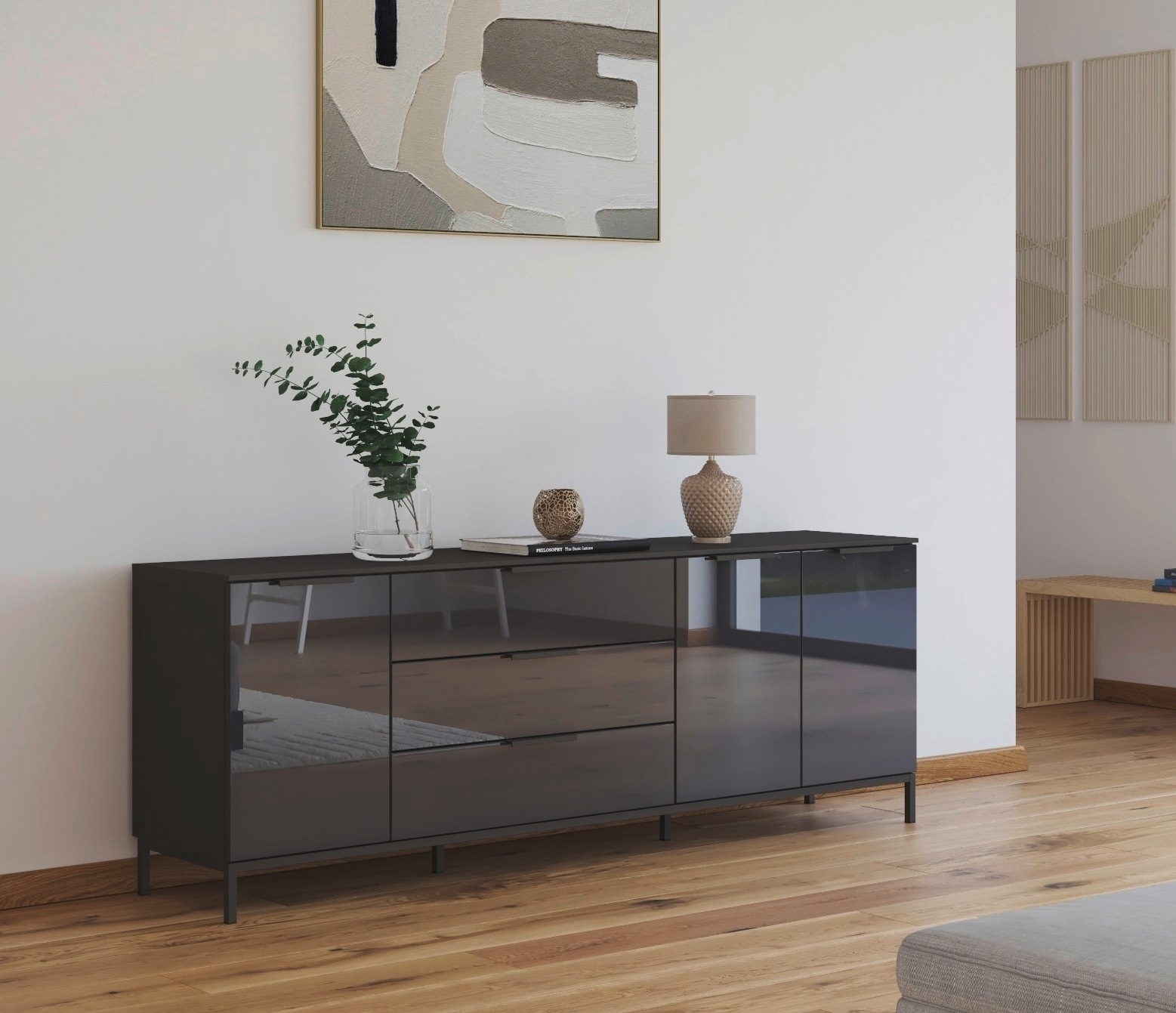 rauch Kombikommode "Kommode Türkommode Sideboard Kombikommode FLIPP mit Gla günstig online kaufen