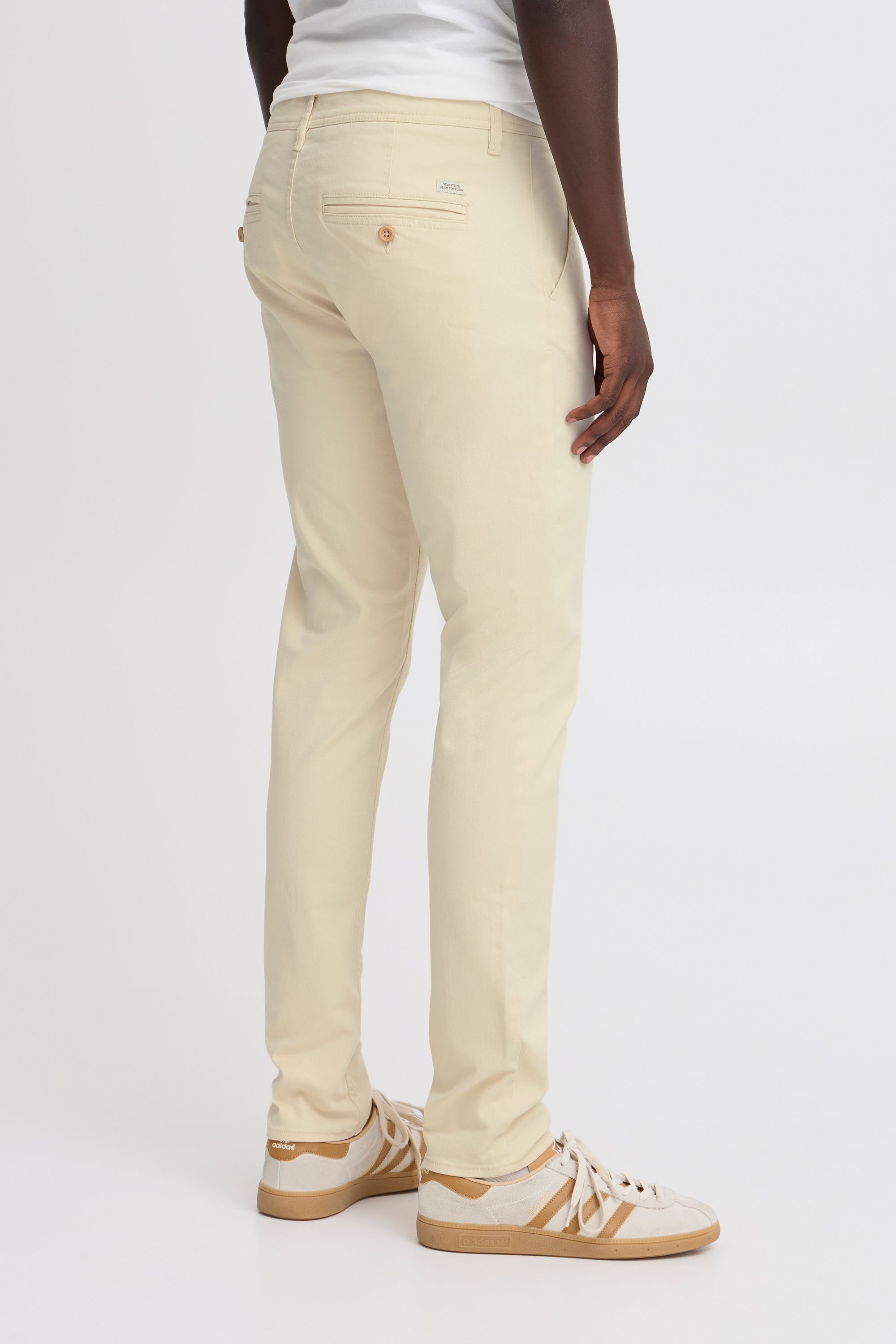 Chinohose BLEND "BHNatan", Herren, Gr. 30, Länge 34, bleached sand, Web, 98% Baumwolle, 2% Elasthan, unifarben, schmal normal, Hosen Chinohose, Stoffhose mit normalem Bund und schmalem Beinen - Slim Fit 6