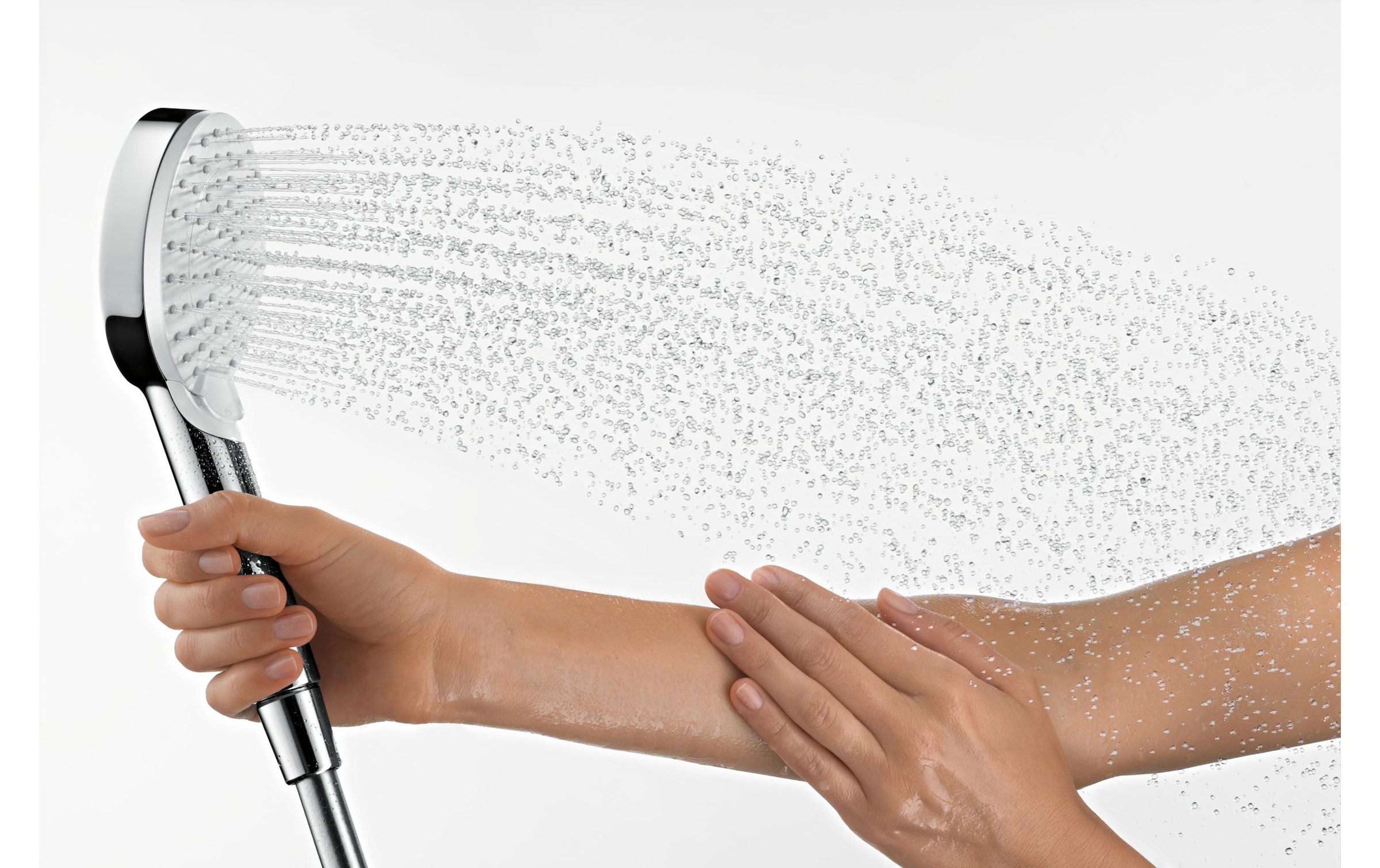 hansgrohe Handbrause »Crometta« 10cm, wassersparend 9 l/min Weiß/chrom