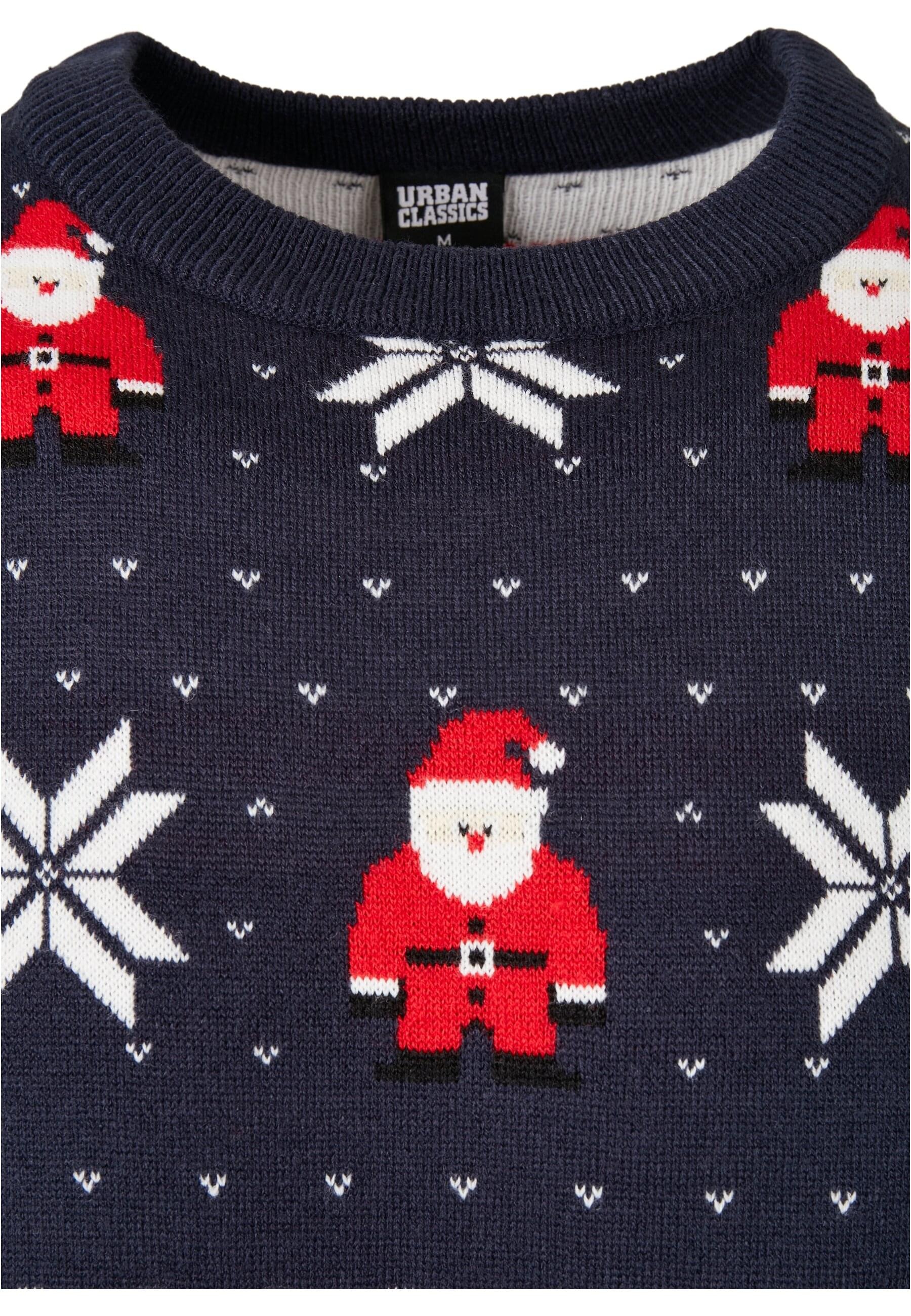 URBAN CLASSICS Rundhalspullover »Urban Classics Herren Nicolaus And Snowflakes Sweater«, (1 tlg.)