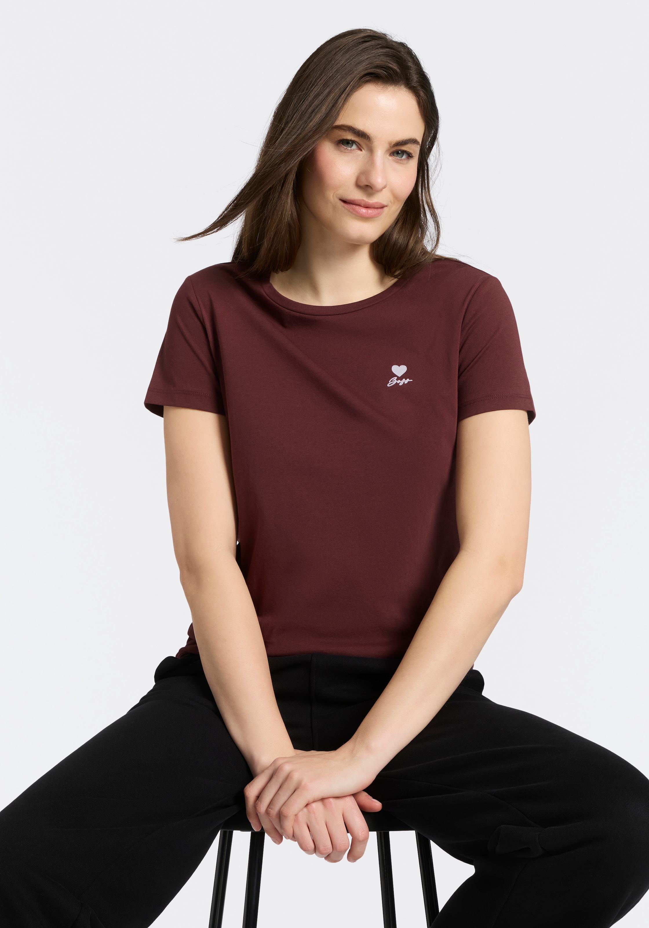 BOSS ORANGE T-Shirt »Elove Premium Damenmode« aus Baumwolle, Rundhals