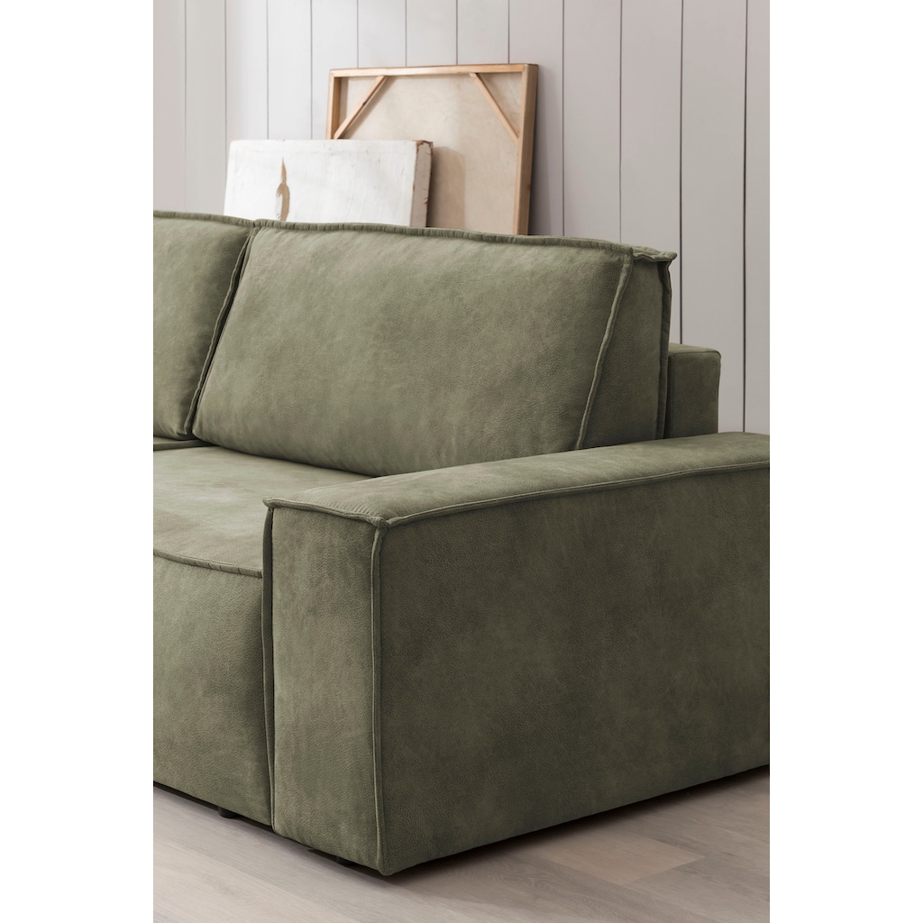 Ecksofa SHERWOOD Schlafsofa, mit Bettkasten, Cord-Bezug