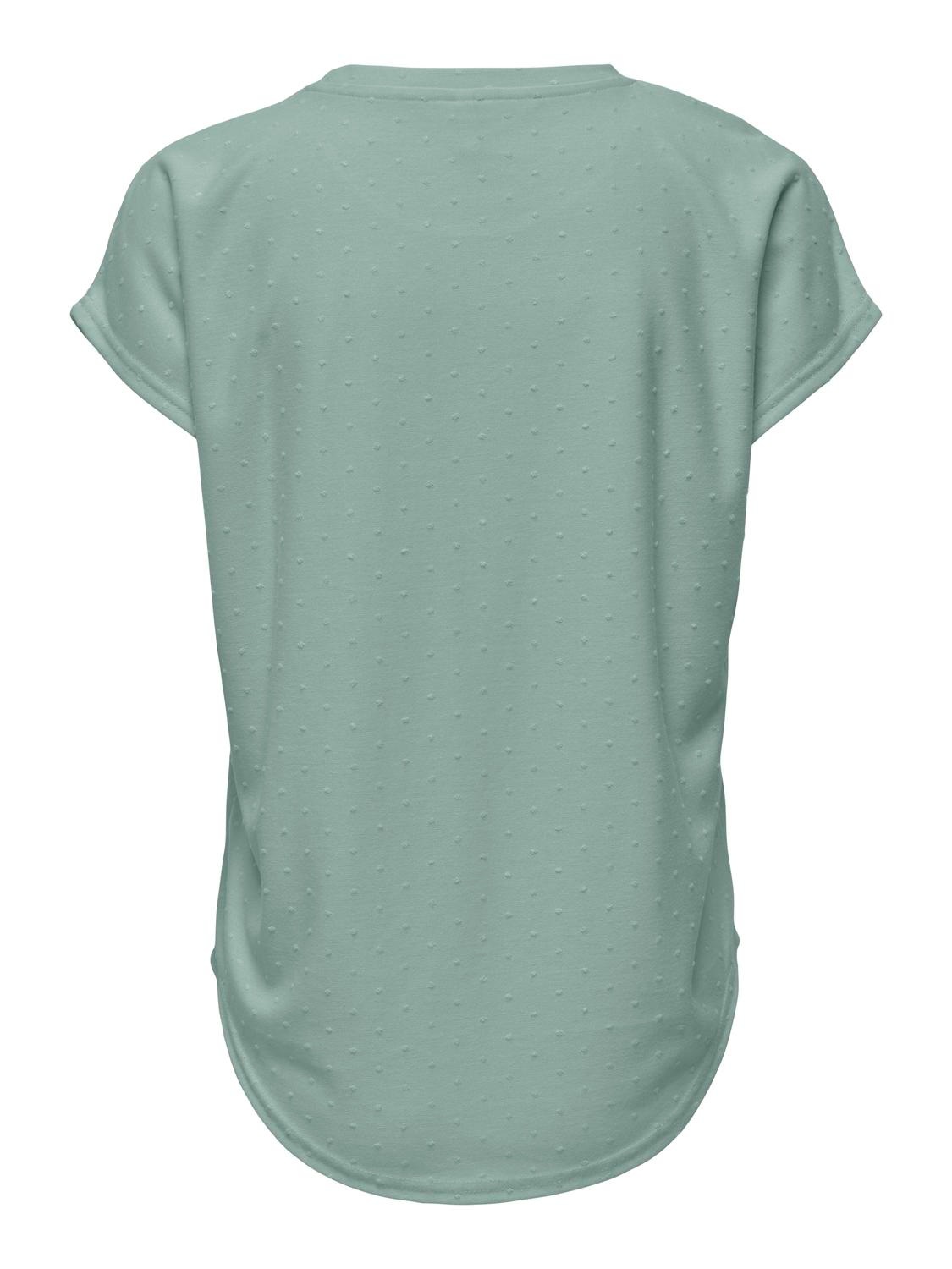 ONLY OnlMolly S/S O-Neck Dobby Top JRS 4