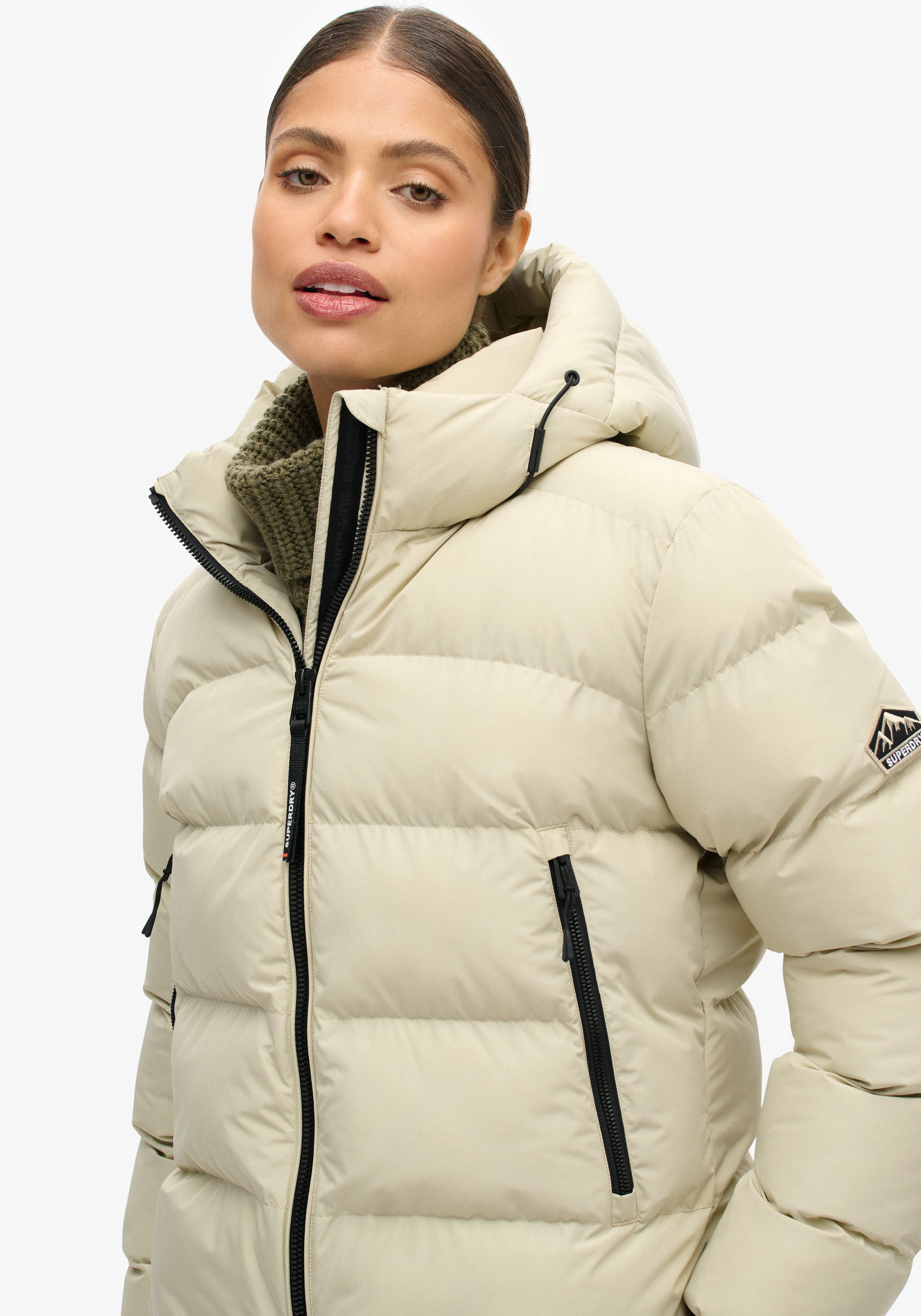 Superdry Steppjacke "HOODED SPORTS PUFFER JACKET", ohne Kapuze günstig online kaufen