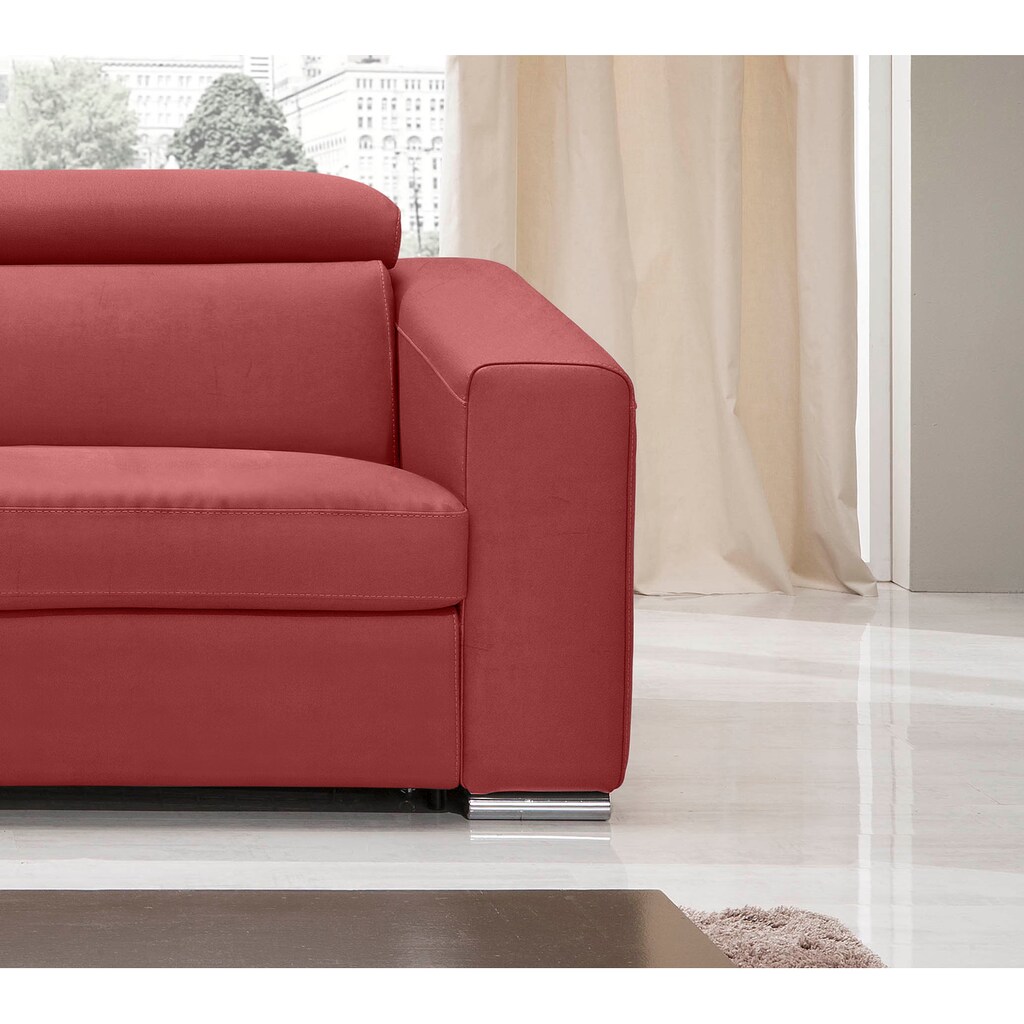 Wohnen Sofas & Couches Egoitaliano 2,5-Sitzer »Cabiria«, inkl. manuell verstellbarer Kopfstützen, mit Metallfüßen Wohnen Sofas & Couches Egoitaliano 2,5-Sitzer »Cabiria«, inkl. manuell verstellbarer Kopfstützen, mit Metallfüßen