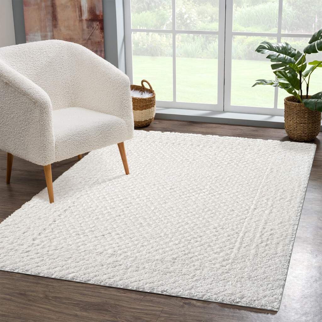 Carpet City Hochflor-Teppich »FOCUS627«, rechteckig, 20 mm Höhe, Boho-Teppich, Hochtief-Muster/ 3D-Effekt, für Wohnzimmer, Schlafzimmer
