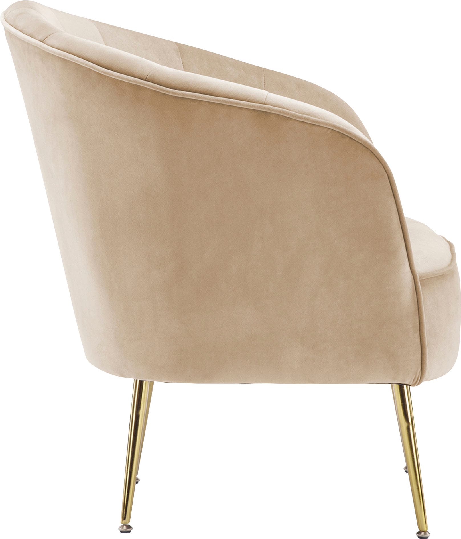 Kayoom Fotelis »Poola 100 gemütlicher Cocktail-Sessel subtilus Samtbezug« (1 St.) samtweich gesteppt gemütlich tiefe Sitzhöhe von 79cm