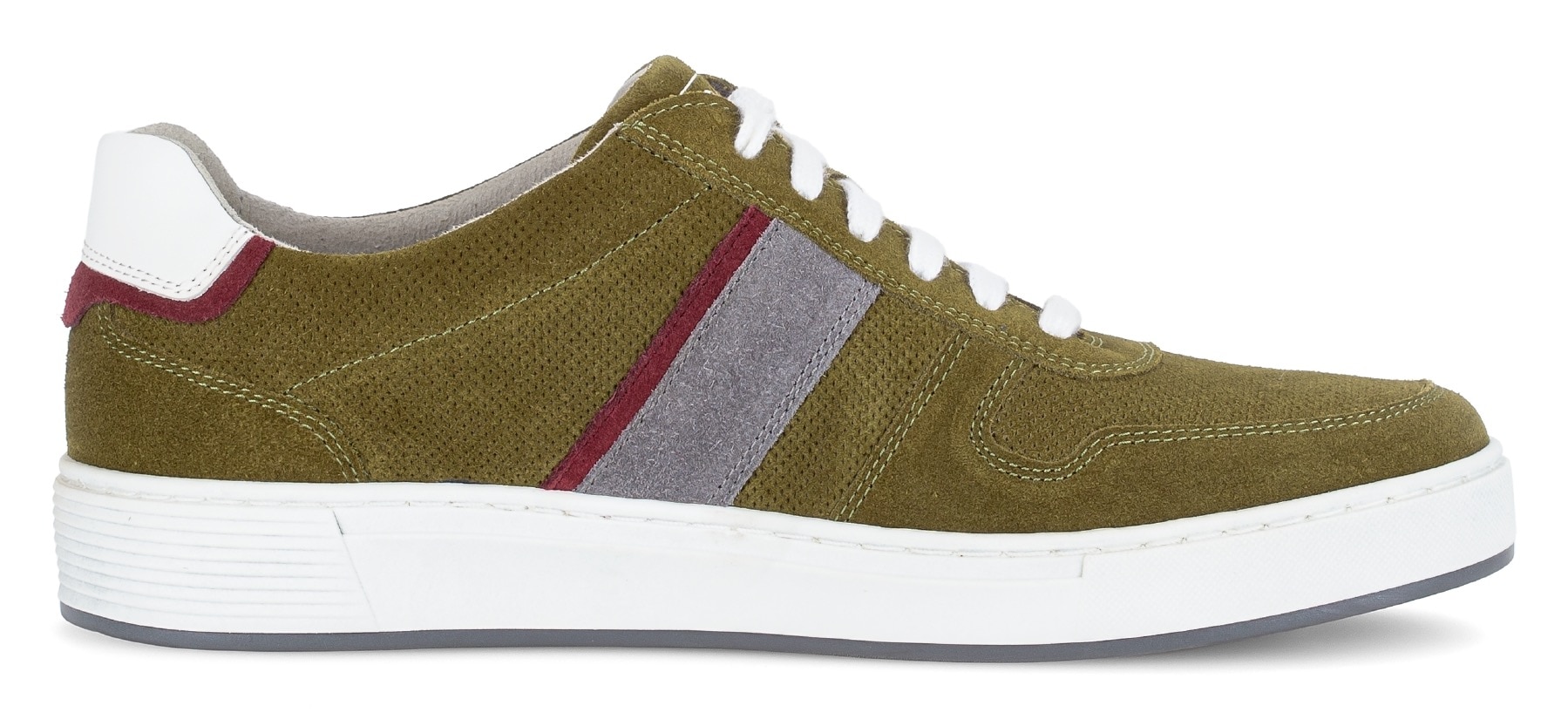 Pius Gabor Sneaker, Freizeitschuh, Halbschuh, Schnürer mit Kontrastbesätze, Weite G