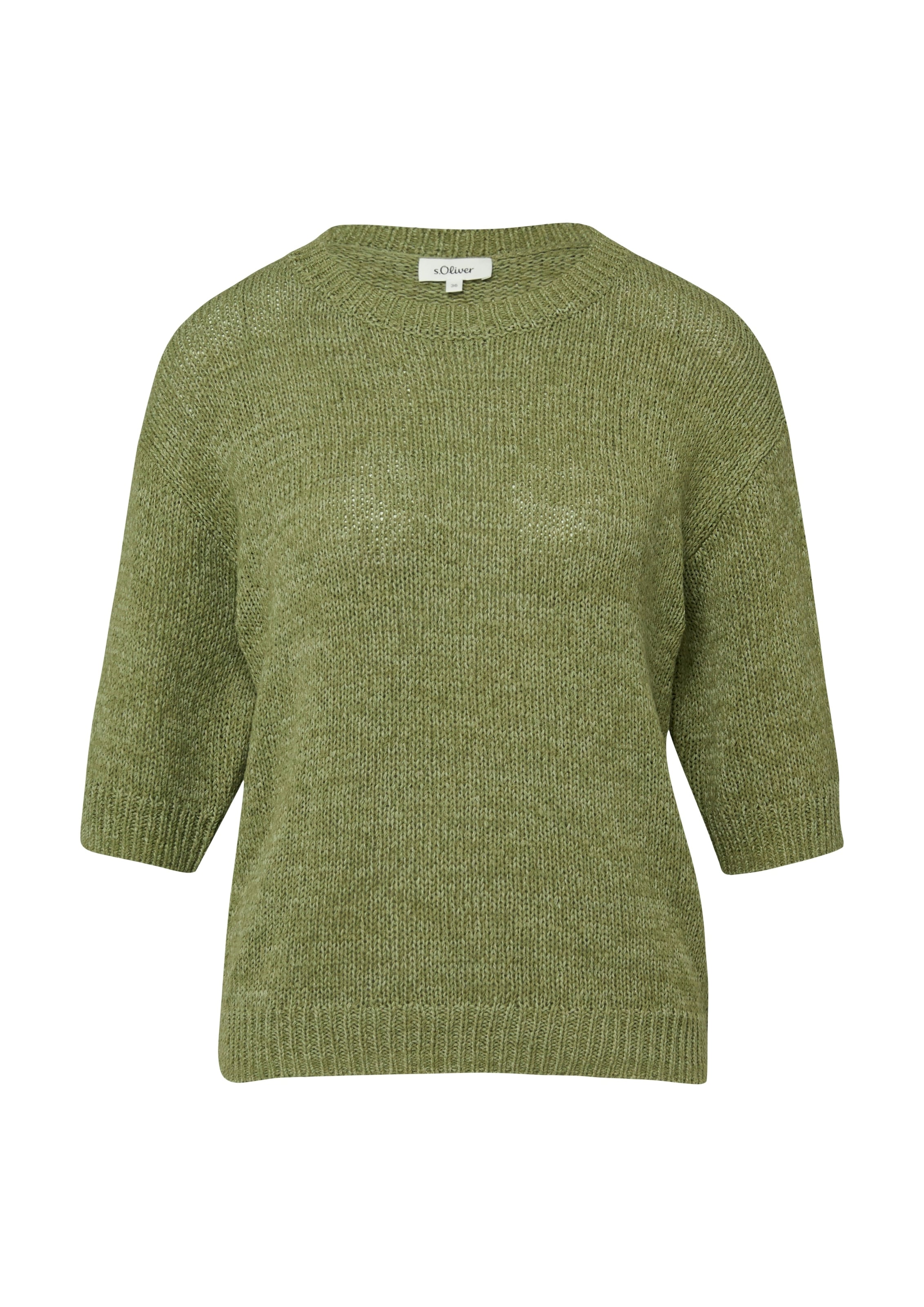 s.Oliver 3/4 Arm-Pullover Strickpullover mit Rundhals