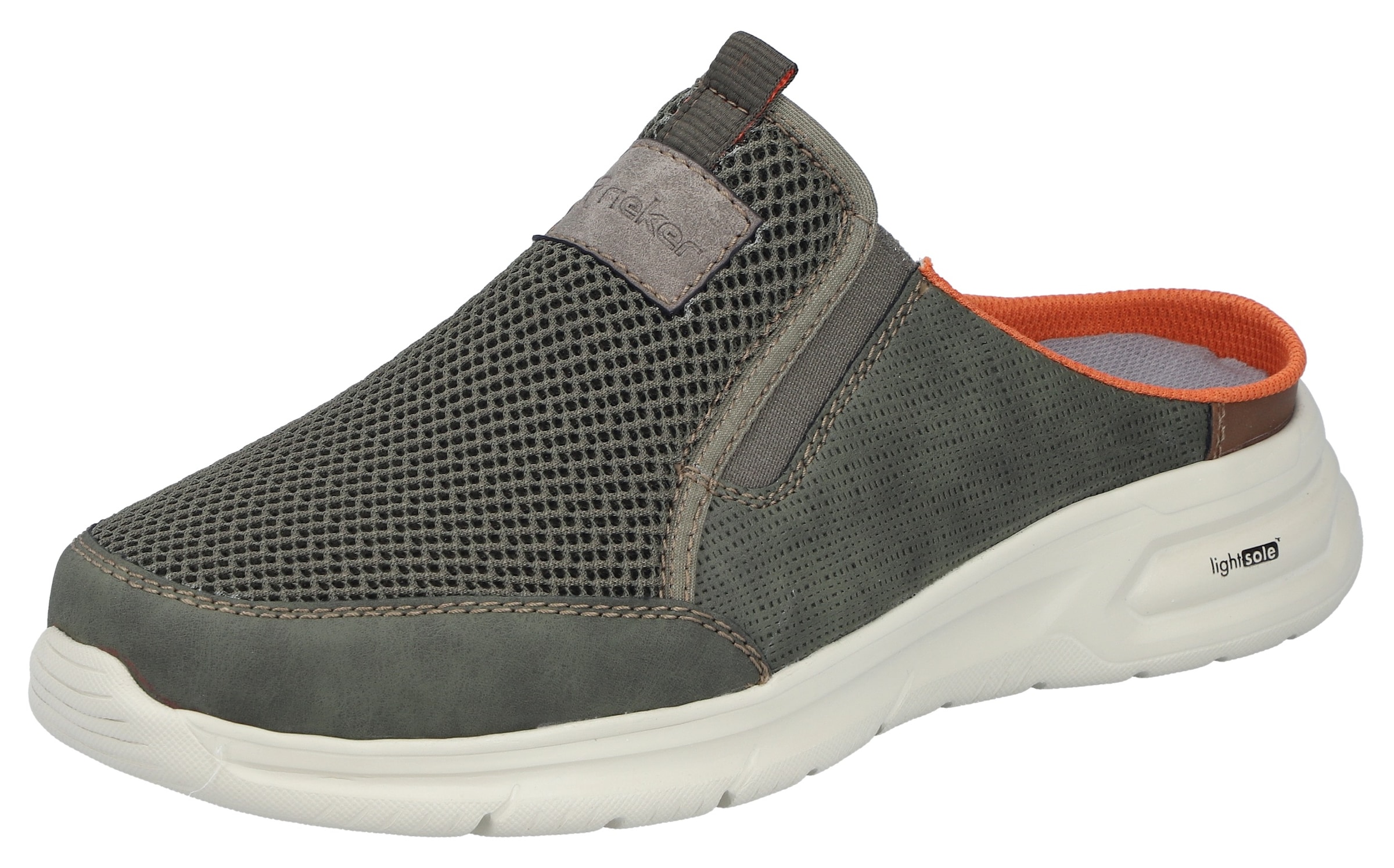 Rieker 1100000002199 Sommerschuh, Hausschuh, Schlupfschuh mit seitlichen Stretcheinsätzen