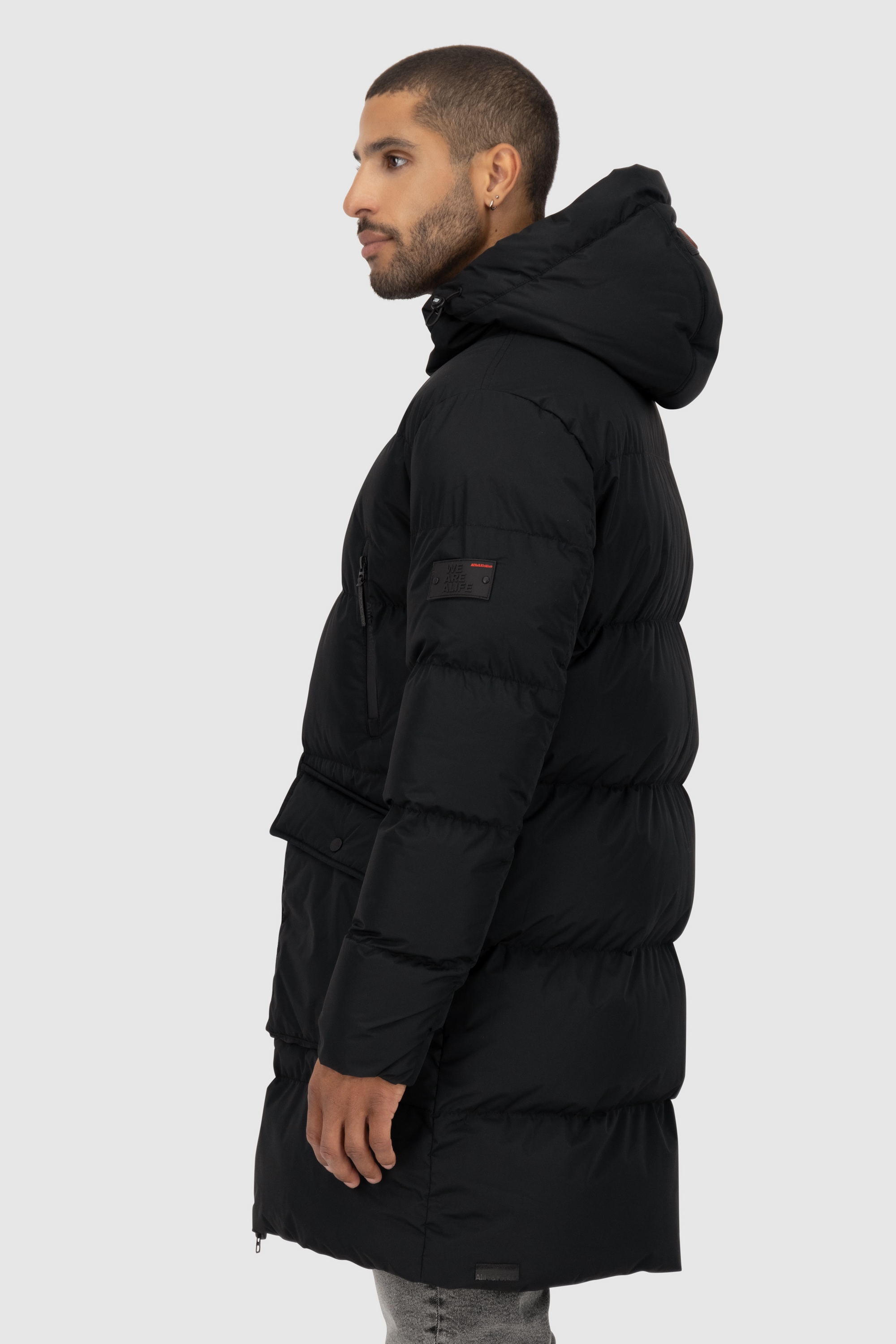 Alife & Kickin Steppjacke »Herren NinoAK A«, mit Kapuze, lange Jacke mit gefütterter Kapuze und bequemer Schnittform