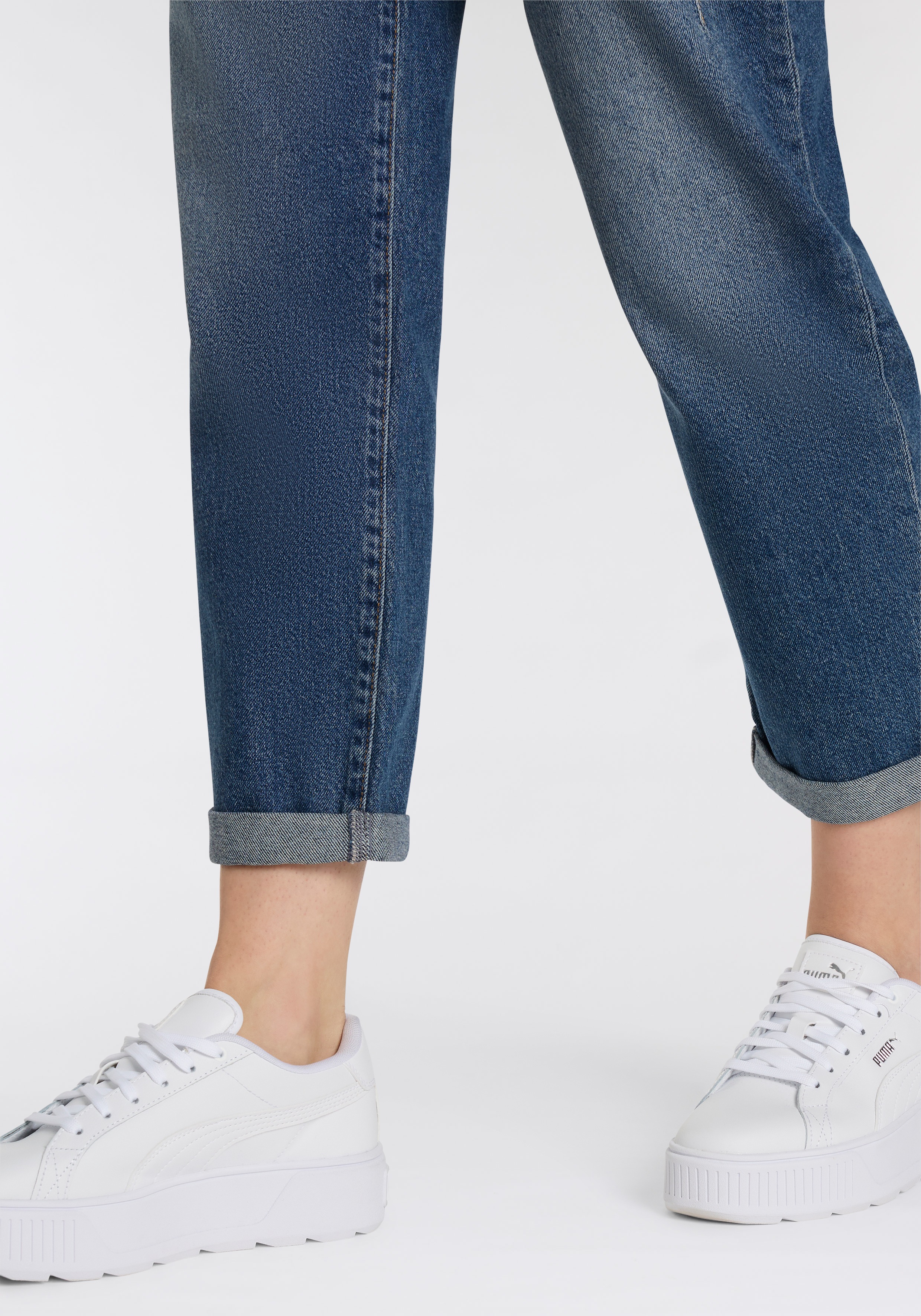 Thumbnail - Herrlicher 5-Pocket-Jeans "Shyra Tap Denim" mit hohem Bund, Cropped