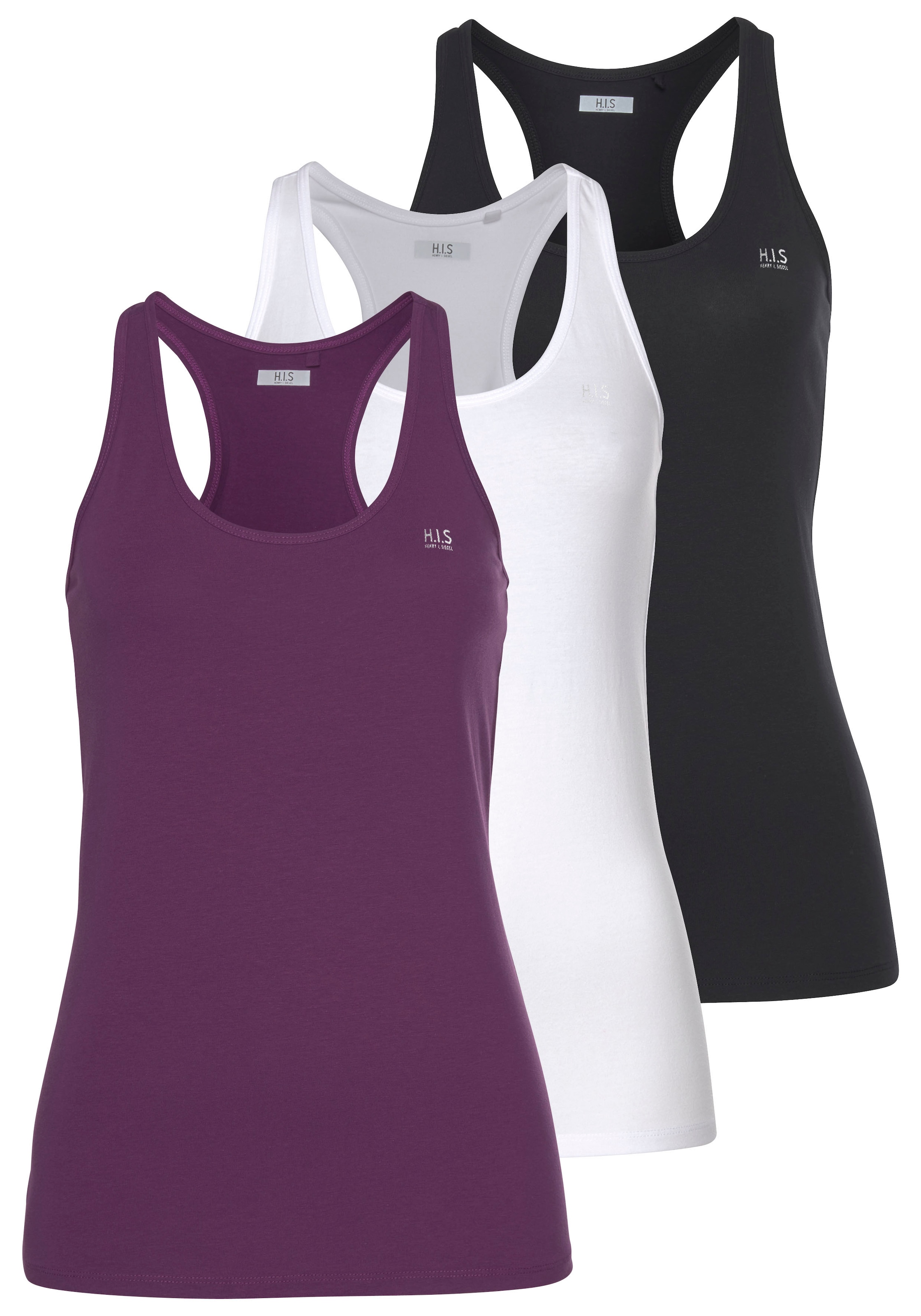 H.I.S Tanktop, (Packung, 3er-Pack), Softer Feinripp mit elastischer Baumwol günstig online kaufen