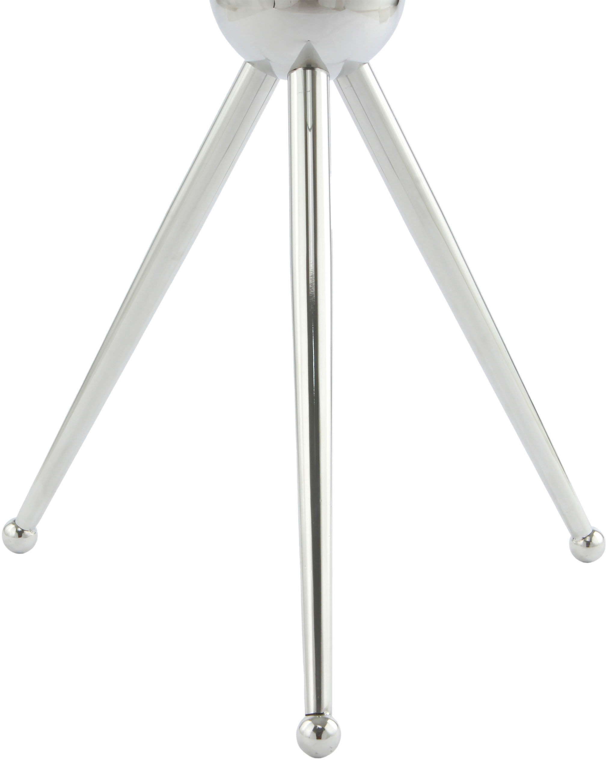 Kayoom Beistelltisch »Ontario 325, Runde Glasplatte aus Sicherheitsglas, 100% Edelstahl«, (1 St.), Minimalistisch, Gestell in Tripod-Design, mit Tragering