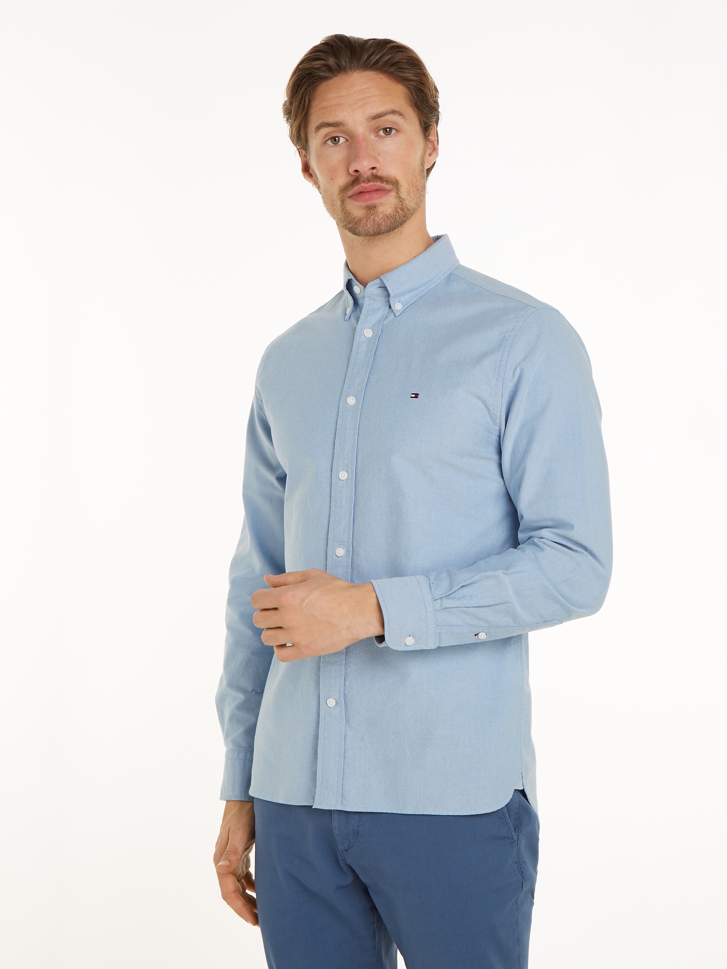 Tommy Hilfiger Langarmhemd »SOLID HERITAGE OXFORD RF SHIRT«