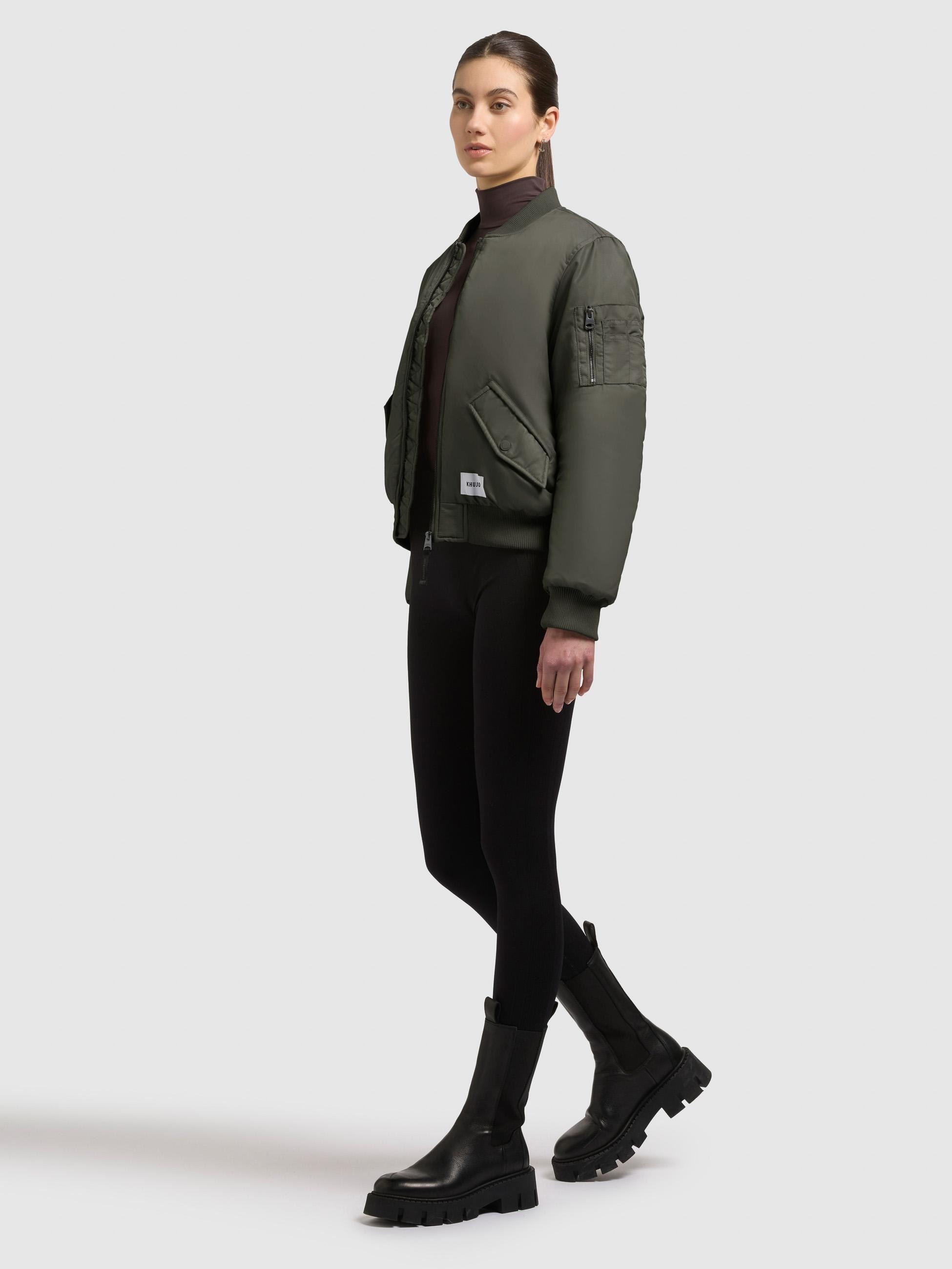 khujo Bomberjacke »Kasia« ohne Kapuze Modische kurze Damen Winterjacke