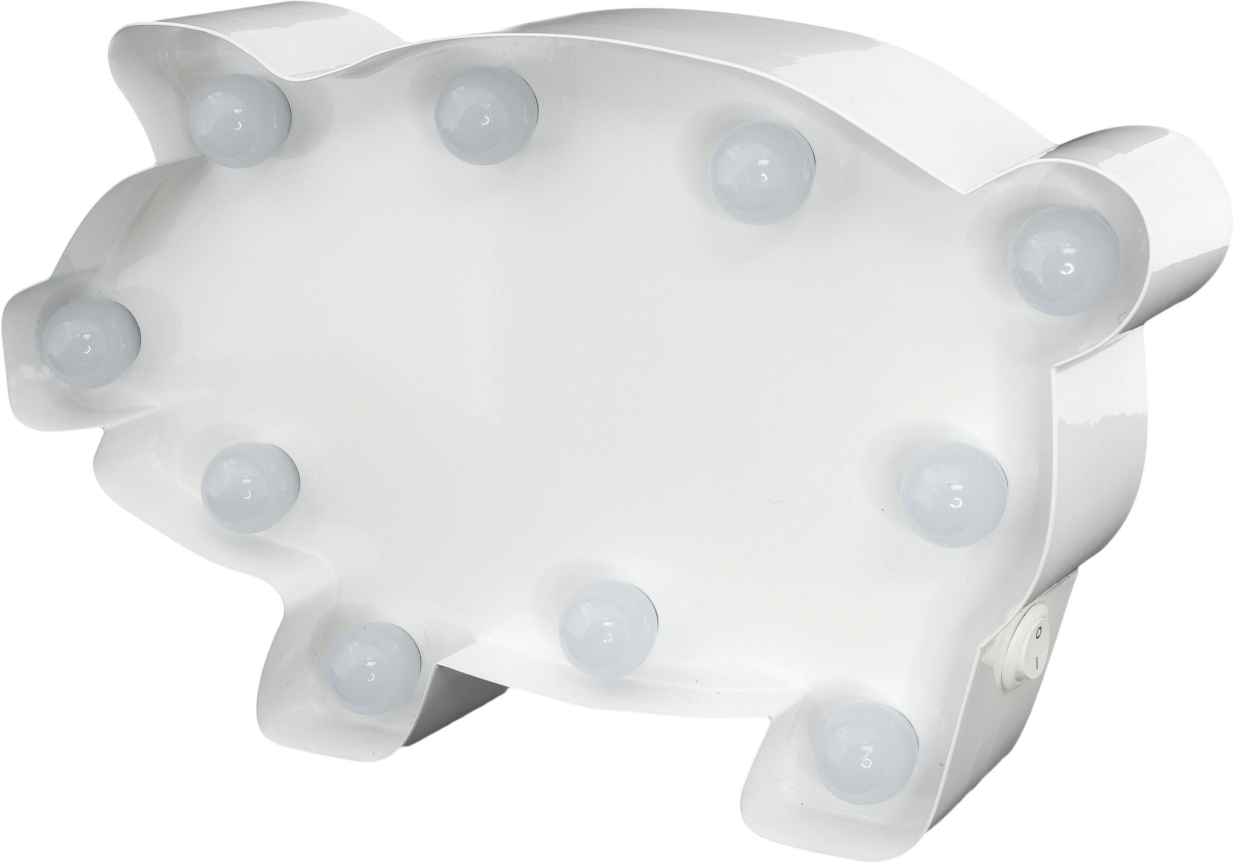 MARQUEE LIGHTS LED Dekolicht »Pig«, 10 flammig, Leuchtmittel LED-Modul | LED fest integriert, Wandlampe, Tischlampe Schwein, Tier mit 10 Leuchtmittel - 23x14 cm