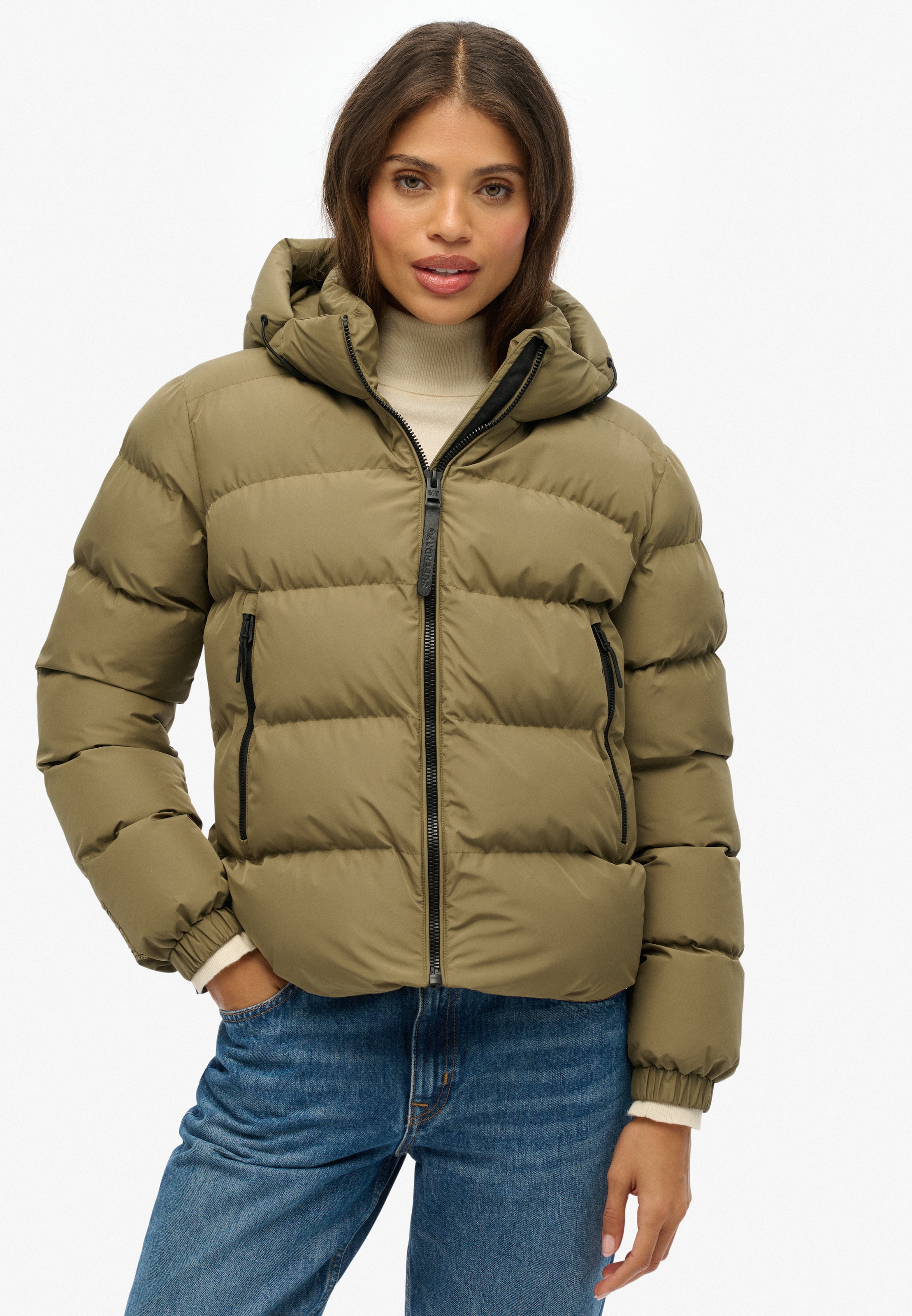 Superdry Steppjacke "HOODED SPORTS PUFFER JACKET" mit Kapuze günstig online kaufen
