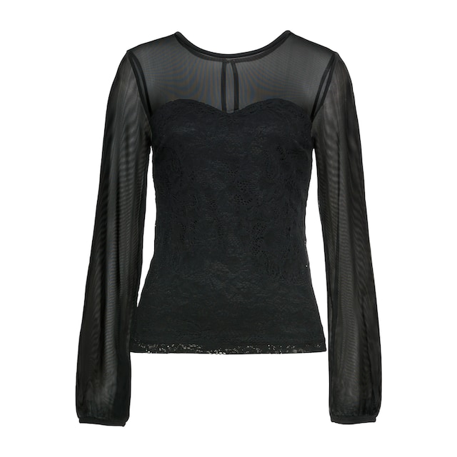 BAUR NEUE Mesh - bestellen Melrose | eleganten Langarmshirt, KOLLEKTION mit