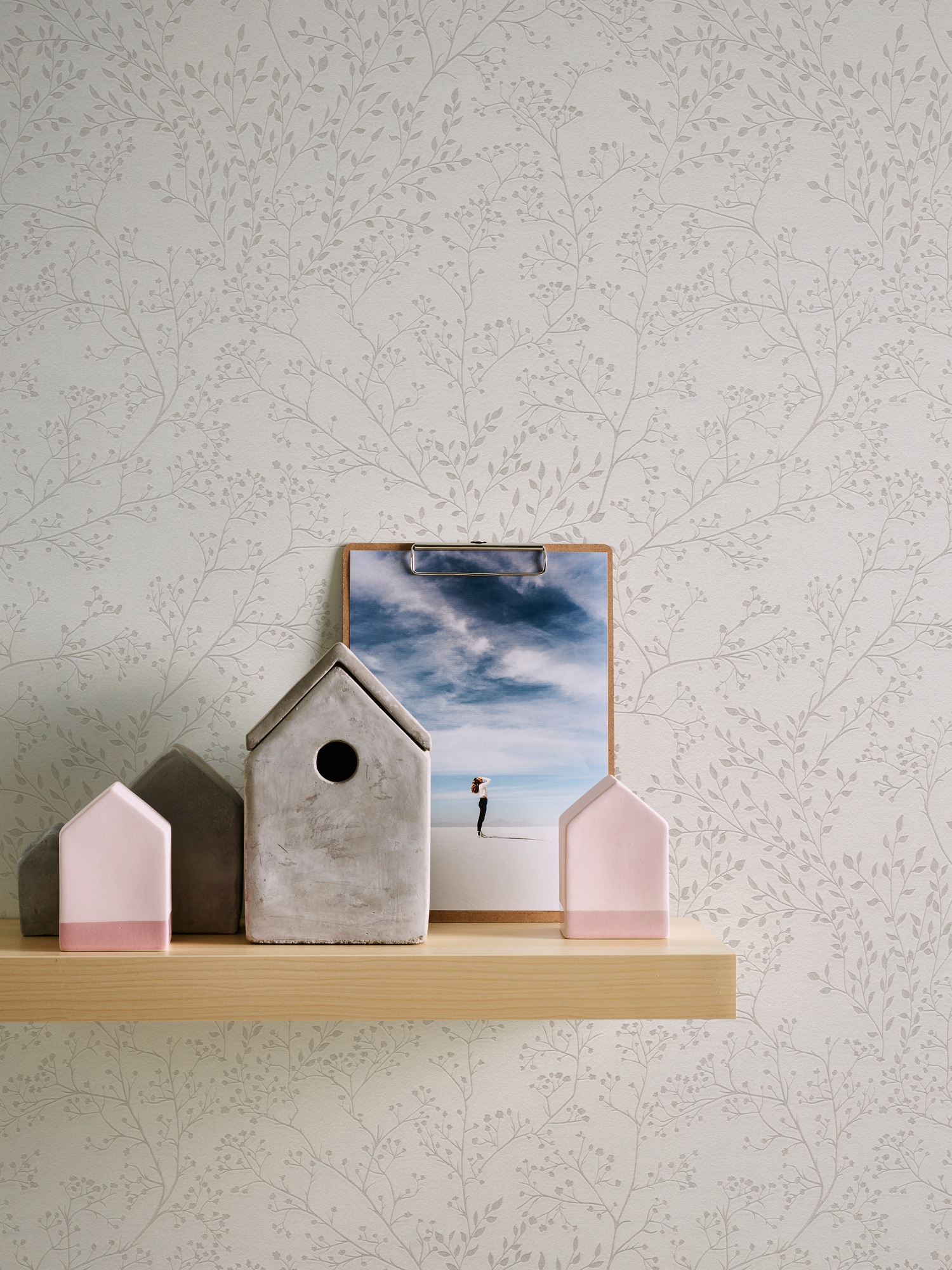 A.S. CRÉATION Vliestapete "Trendwall", B/L: 0,53m x 10,05m, Rollen: 1, beige, Wohnzimmer, Tapeten, Vintage Tapete Tapete Blumen Tapeten Wohnzimmer