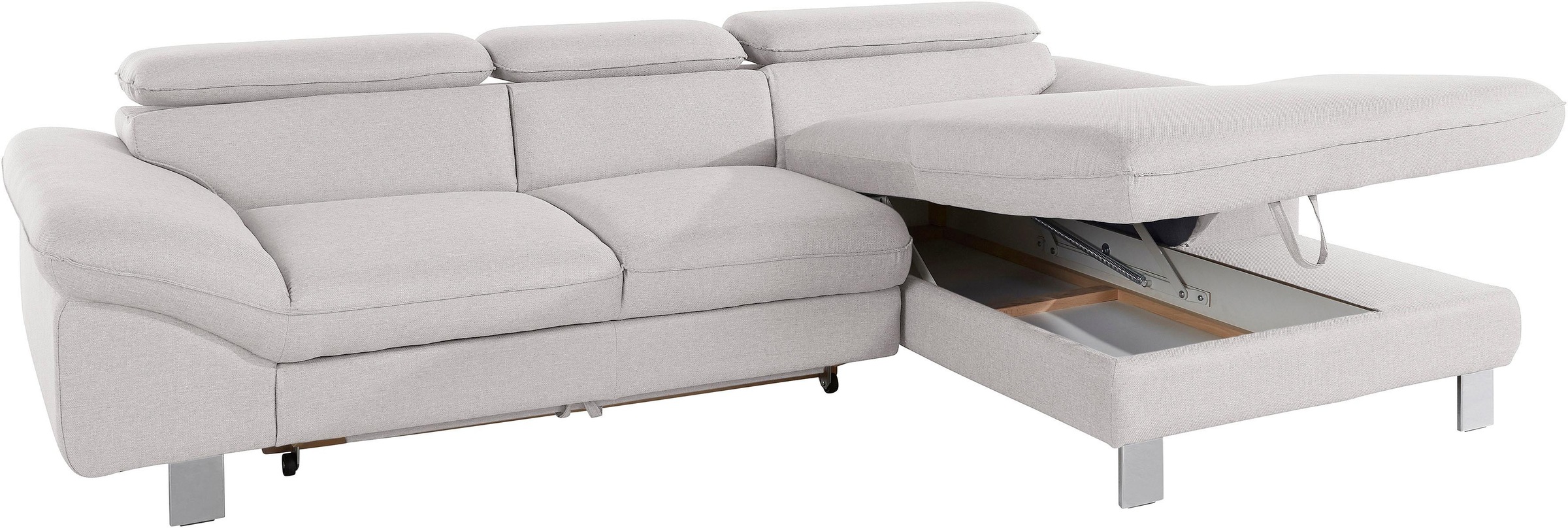COTTA Ecksofa »Driver L-Form«, mit Kopfteilverstellung, wahlweise mit Bettfunktion & Bettkasten