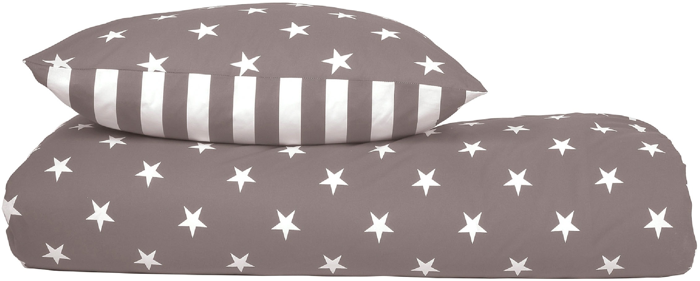 Thumbnail - Schiesser Wendebettwäsche "Stars & Stripes aus weicher Baumwolle mit Sternenprint" 2 Stk. tlg. MADE IN GREEN by OEKO-TEX...