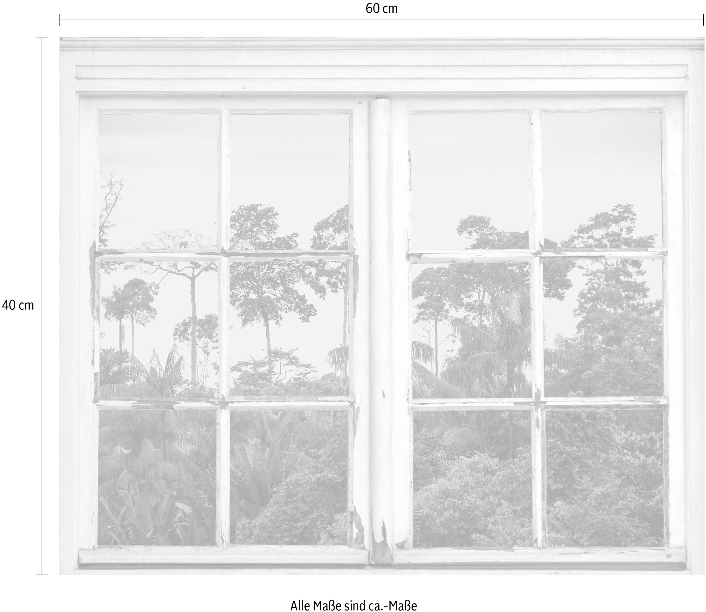 queence Wandsticker »Wald«, Wandsticker, Wandbild, selbstklebend, 3D, Fenster