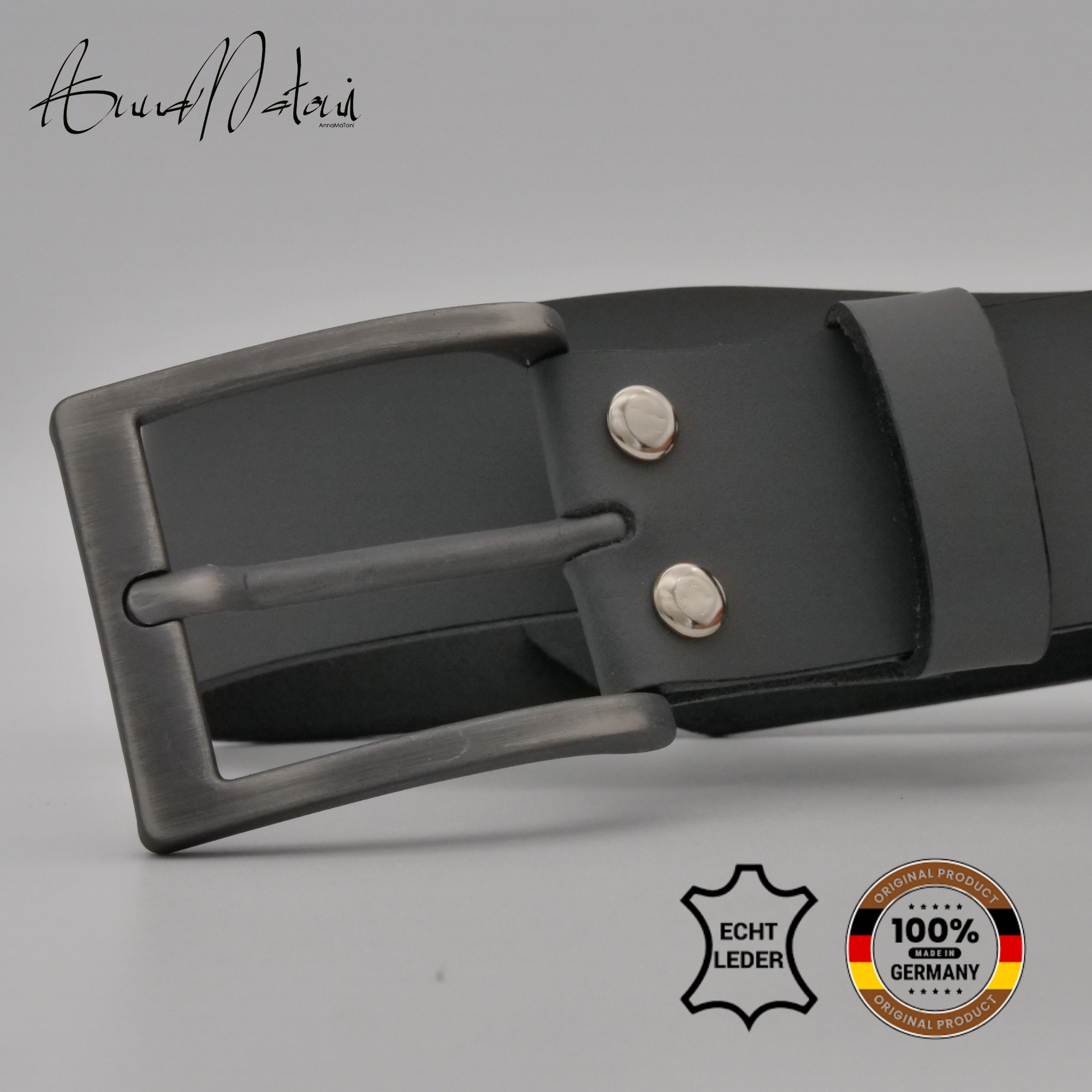 Thumbnail - AnnaMatoni Ledergürtel "AnnaMatoni Herren Ledergürtel Zeitloses Design Gürtel 4cm breit"