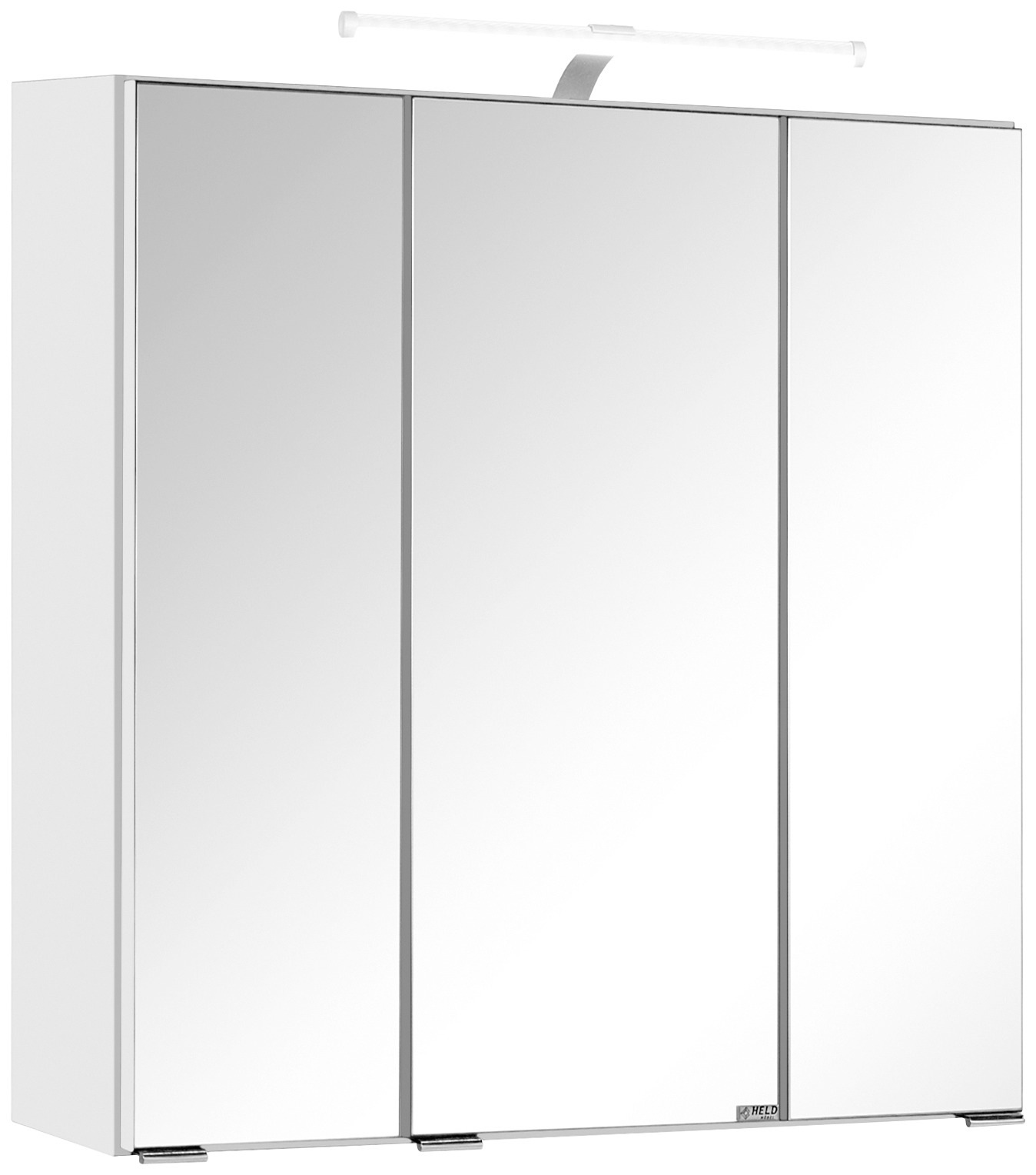 welltime Badmöbel-Set »Dorina«, (2 St.), Breite 60 cm, Spiegelschrank mit LED-Aufbauleuchte, mit Schalter