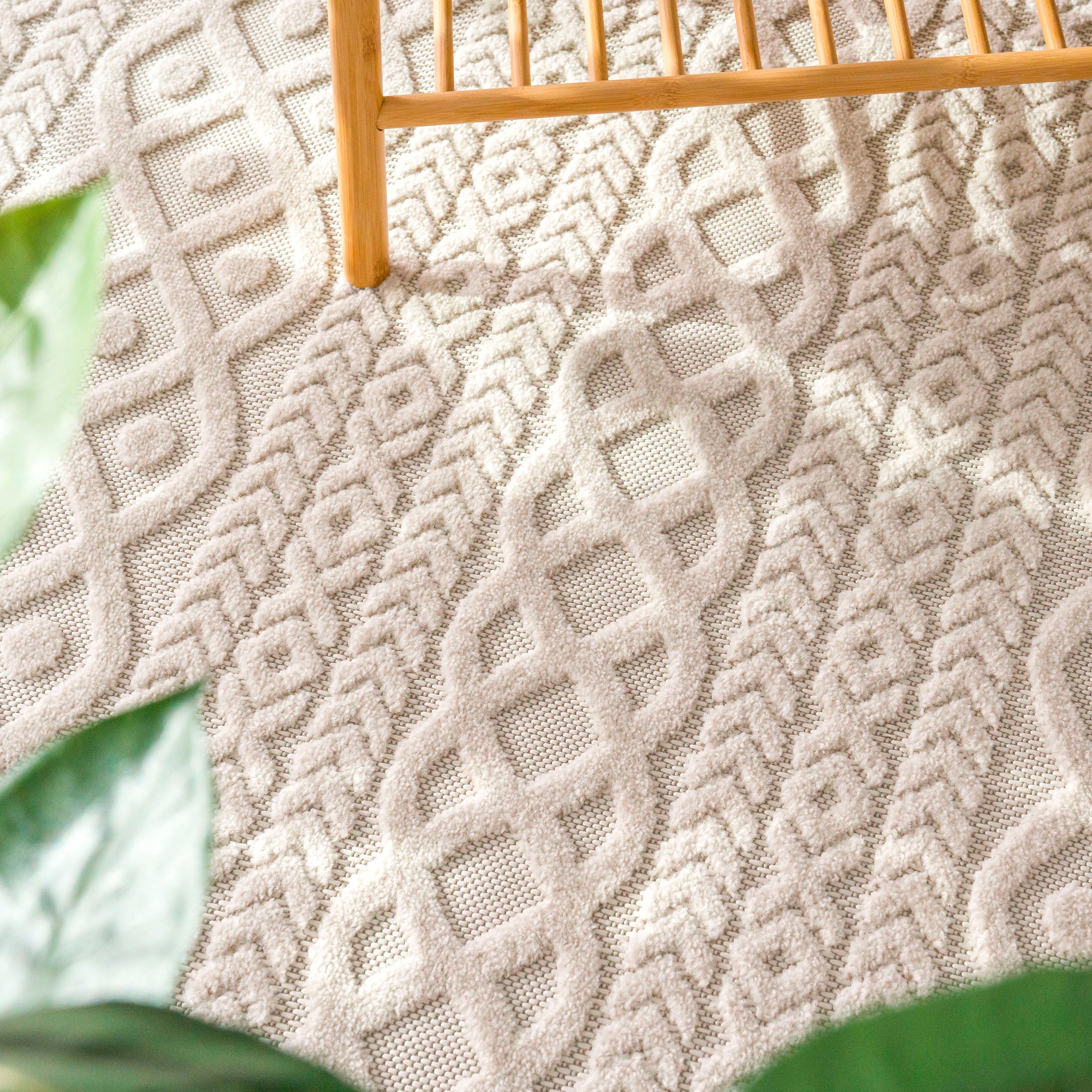 Paco Home Teppich »Cotton 231«, rechteckig, Uni-Farben, Hoch-Tief Effekt,  boho, In- und Outdoor geeignet auf Rechnung | BAUR