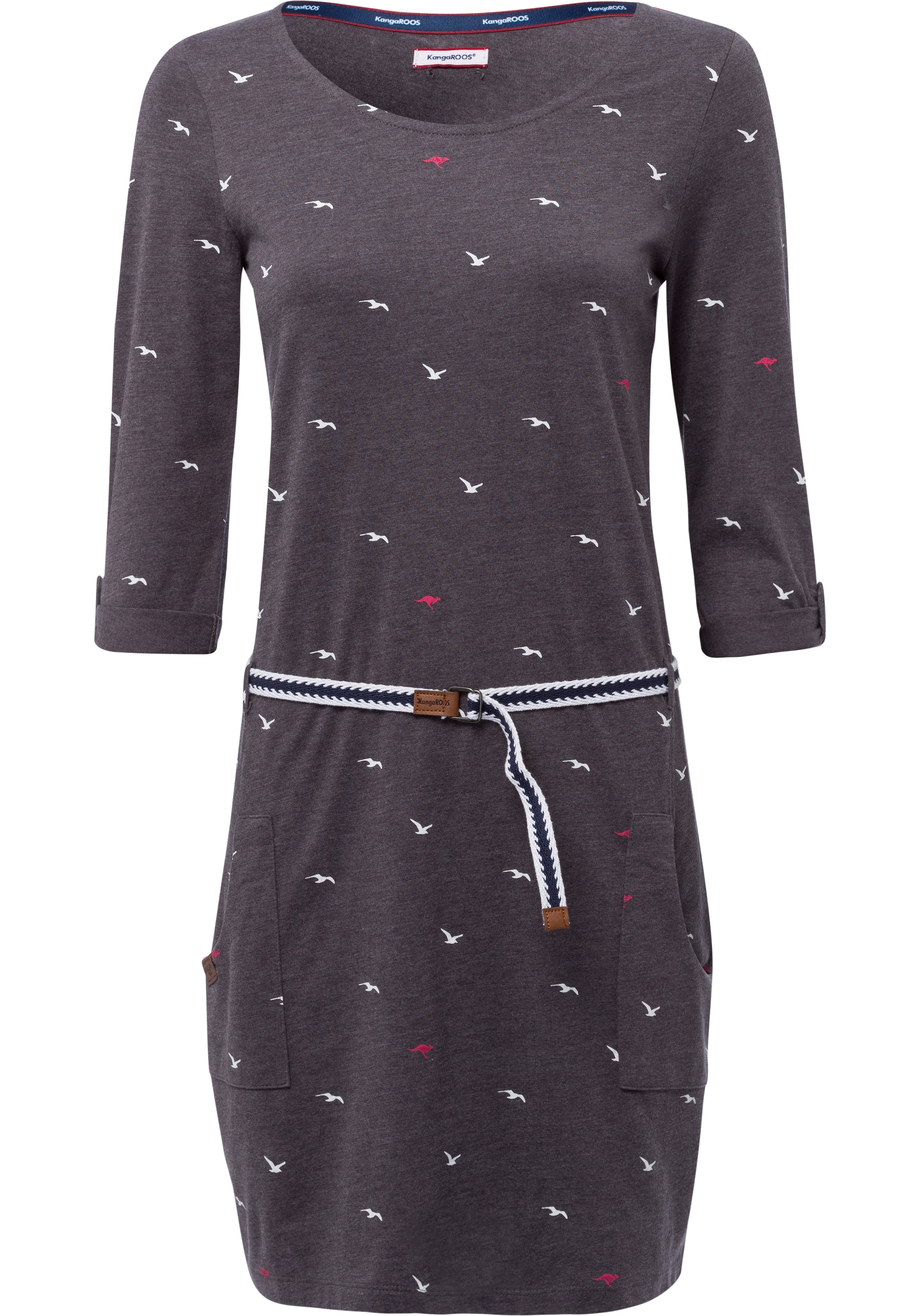 KangaROOS Jerseykleid, (Set, mit abnehmbarem Gürtel), im sommerlichen Print  für kaufen | BAUR