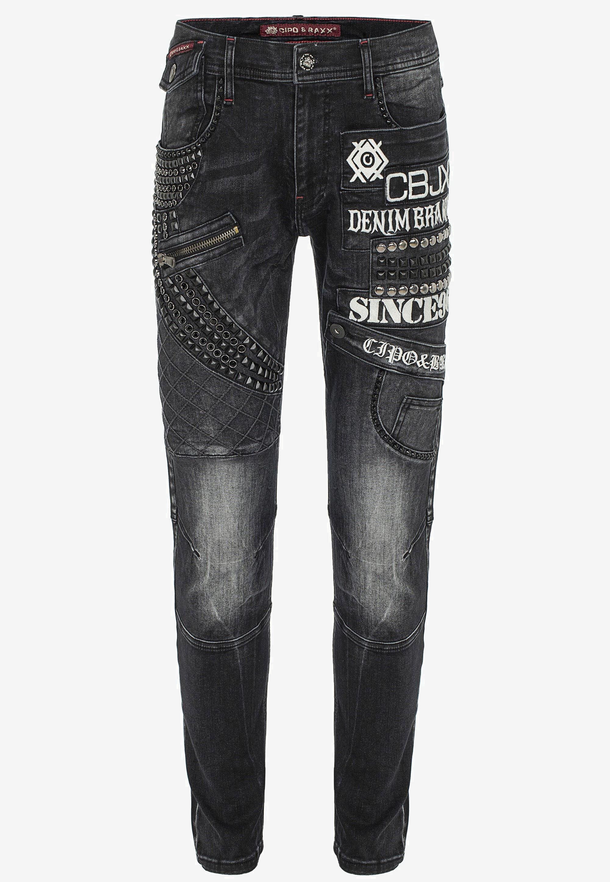 Cipo & Baxx 5-Pocket-Jeans "Cipo & Baxx Jeans" mit zahlreichen Details
