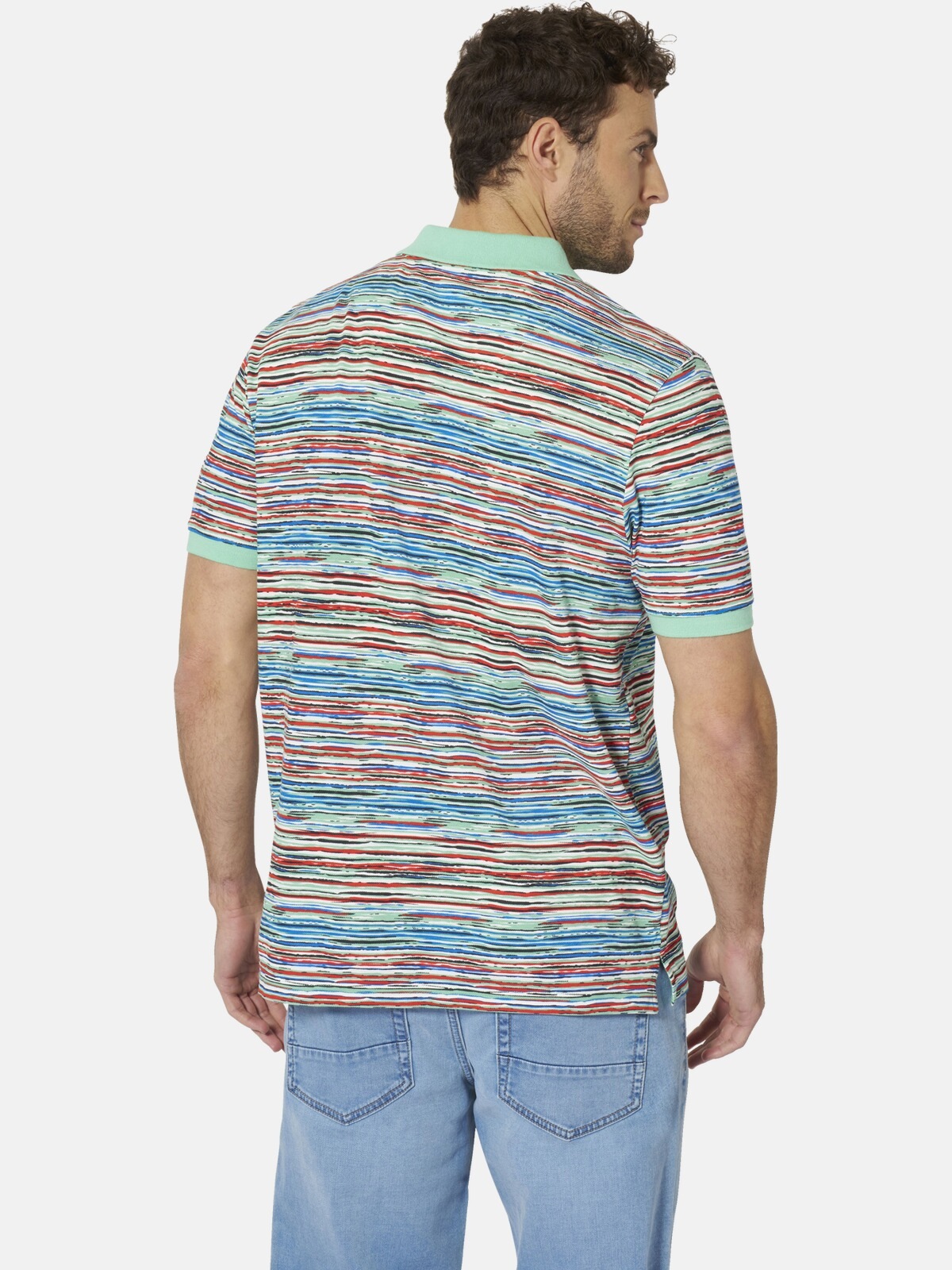 Poloshirt BABISTA "Poloshirt MONZIO", Herren, Gr. 3XL, grün (grün gemustert), Obermaterial: 100% Baumwolle CO., Shirts 2