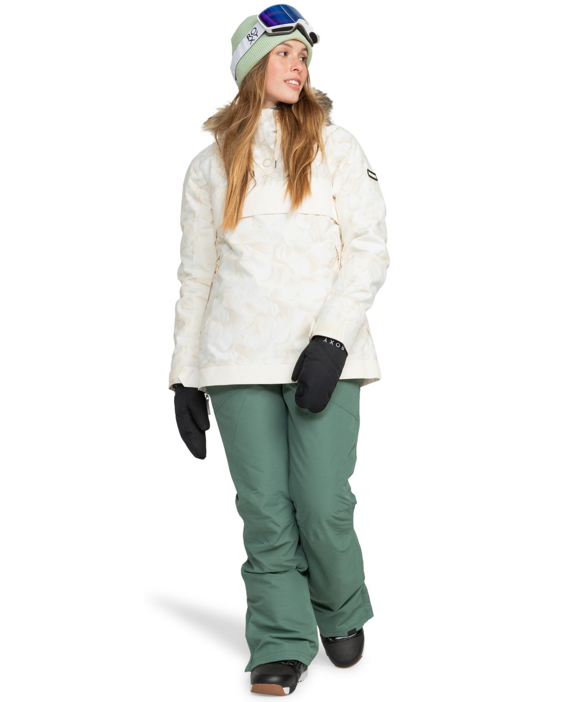 ROXY Damen Snowboardjacke "Shelter", beige, Gr. L, 100% Polyester, Jacken