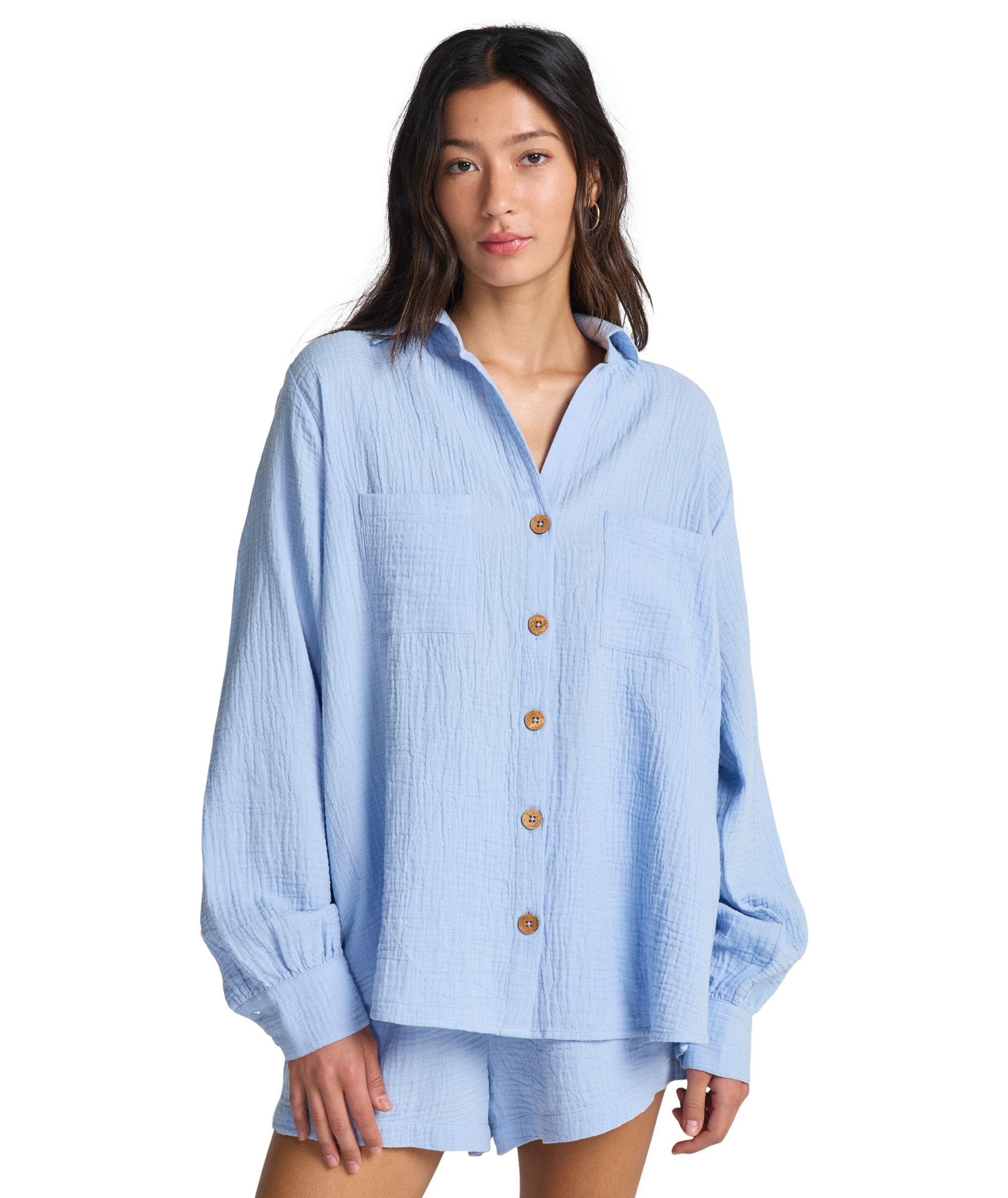 Billabong Hemdblusenkleid "SWELL BLOUSE" aus Baumwolle