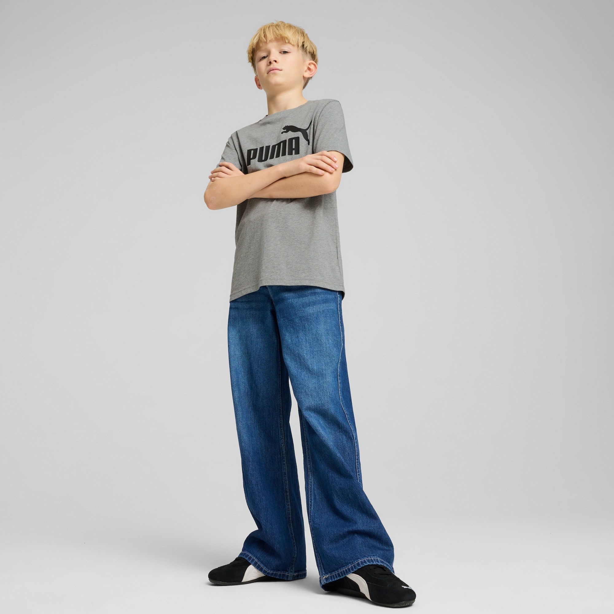 Thumbnail - PUMA T-Shirt "ESS NO. 1 LOGO TEE B" Regular Fit, Kurzarm, für Jugendliche, Rundhalsausschnitt