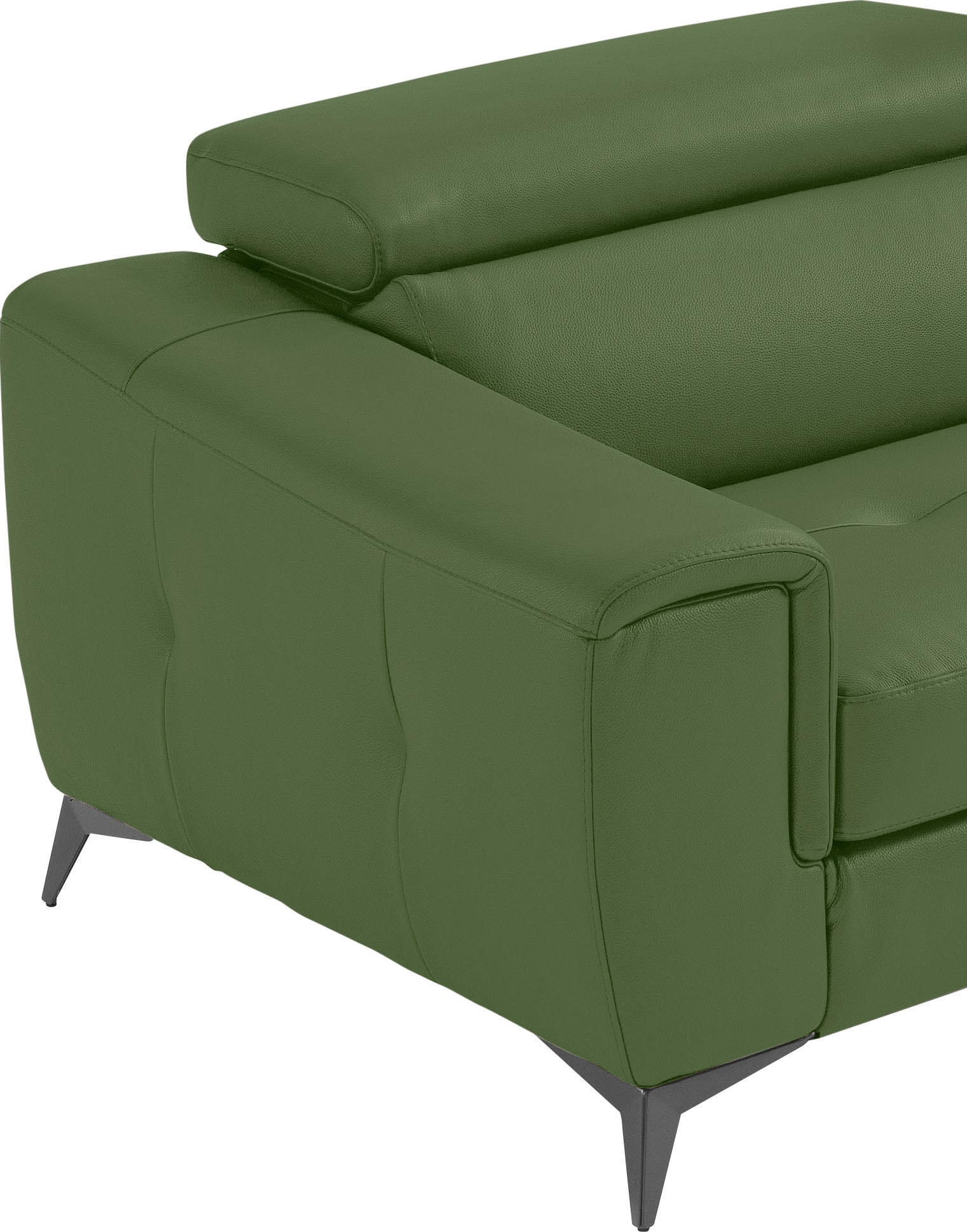 Egoitaliano 2,5-Sitzer »Francine, Designsofa, Loungesofa«, Kopfteile manuell verstellbar, mit edlen Metallfüßen
