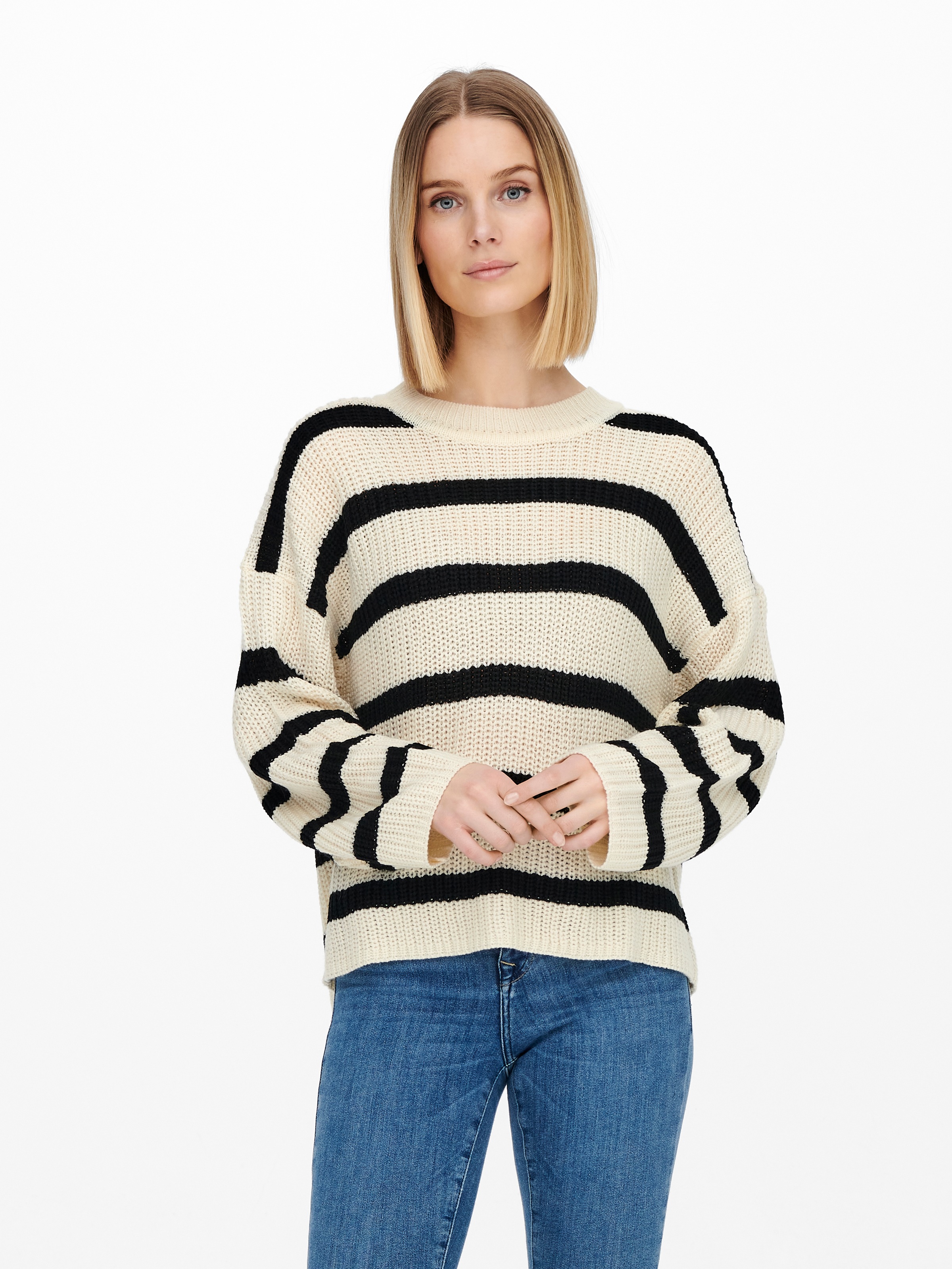JDY Strickpullover "JDYJUSTY L/S STRIPE PULLOVER KNT NOOS" günstig online kaufen