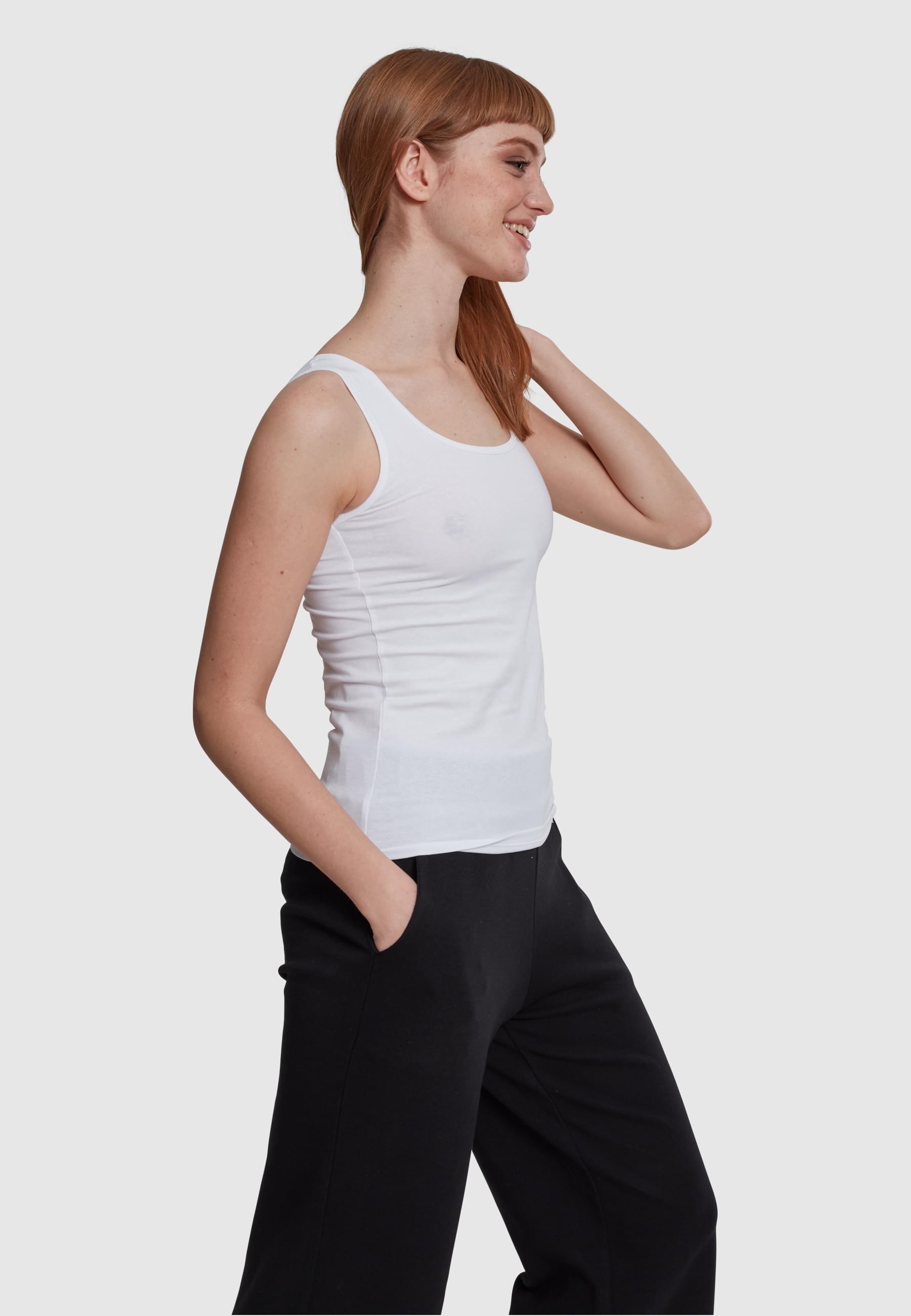 URBAN CLASSICS Muskelshirt »Urban Classics Damen Ladies 2-Pack Basic Stretch Top«, (1 tlg.)