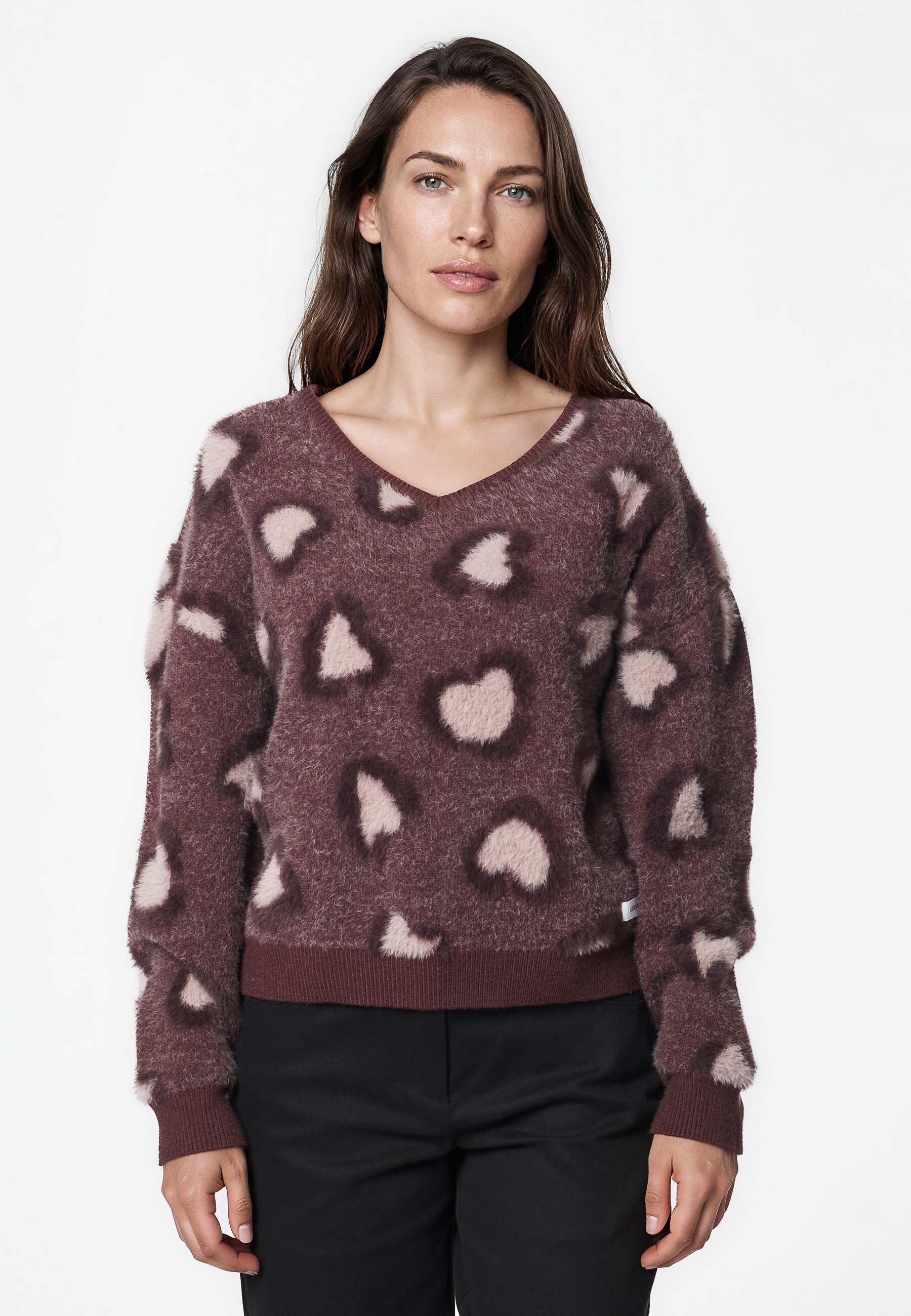 Kleinigkeit V-Ausschnitt-Pullover »Kleinigkeit Wollma Wild Love« 1